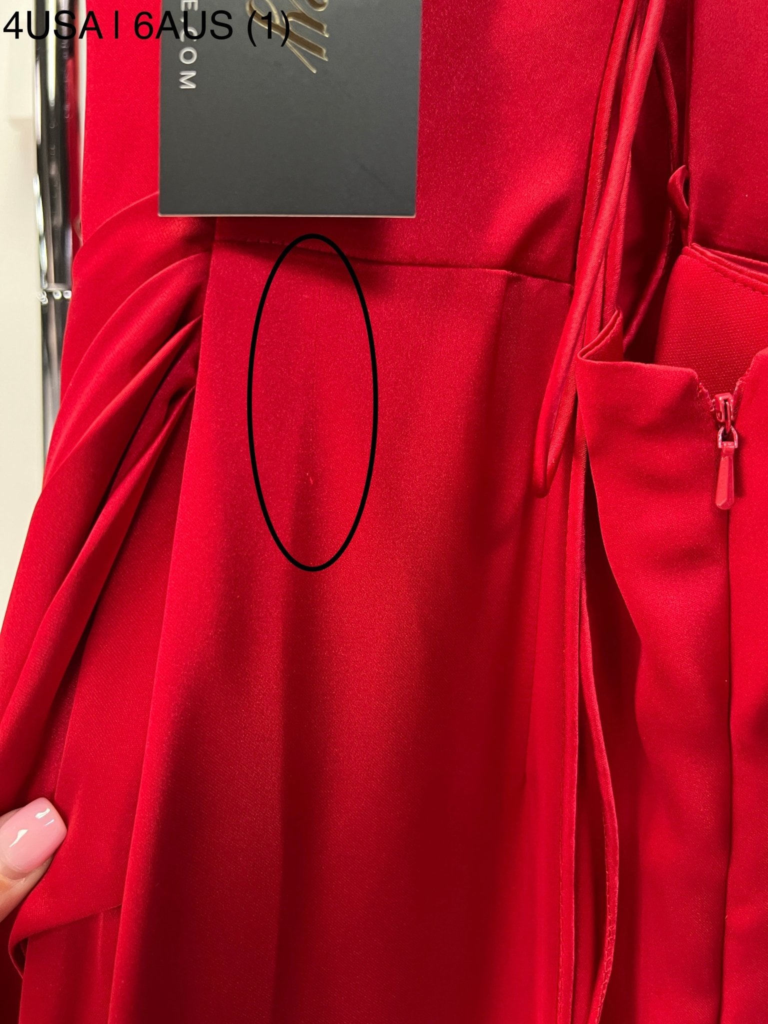 Honey Couture ZENDAYA Red Satin Corset Bustier Leg Split Formal Dress Honey Couture ZENDAYA Red Satin Corset Bustier Leg Split Formal Dress