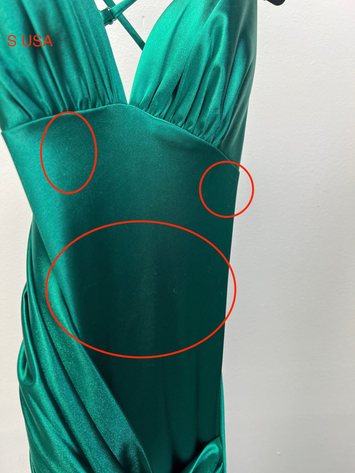 Honey Couture COCO Emerald Green Low Back Bum Ruching Mermaid Formal D