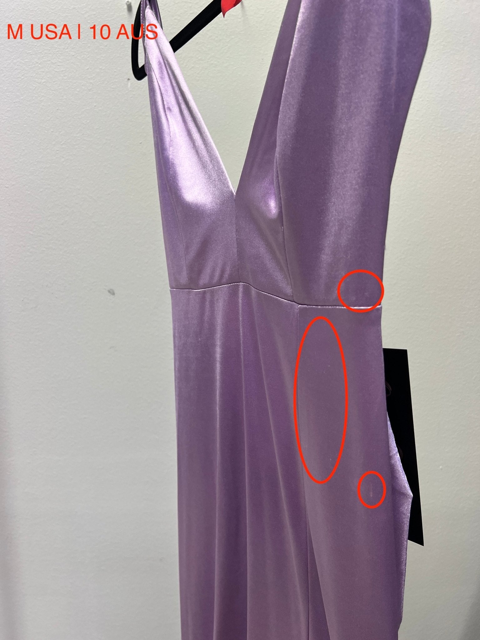 Honey Couture MILEE Lilac Purple Low Back Mermaid Dress w Leg Split (RED TAG FINAL SALE) in Australia | One Honey Boutique