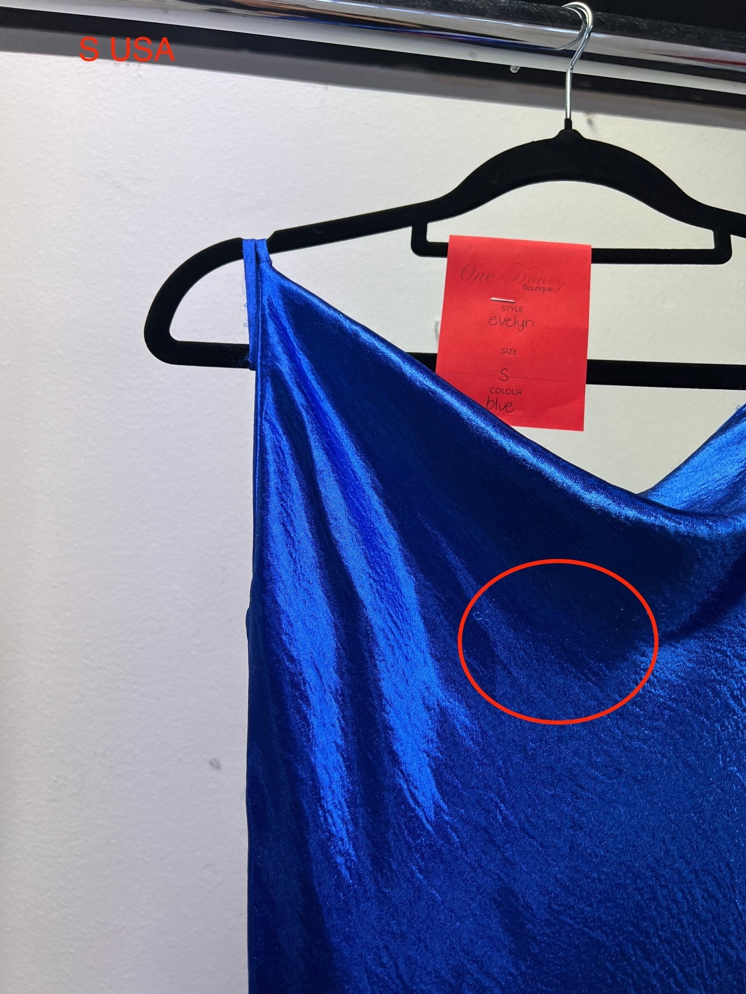 Honey Couture EVELYN Blue Silky Slip Formal Dress (RED TAG FINAL SALE) in Australia | One Honey Boutique