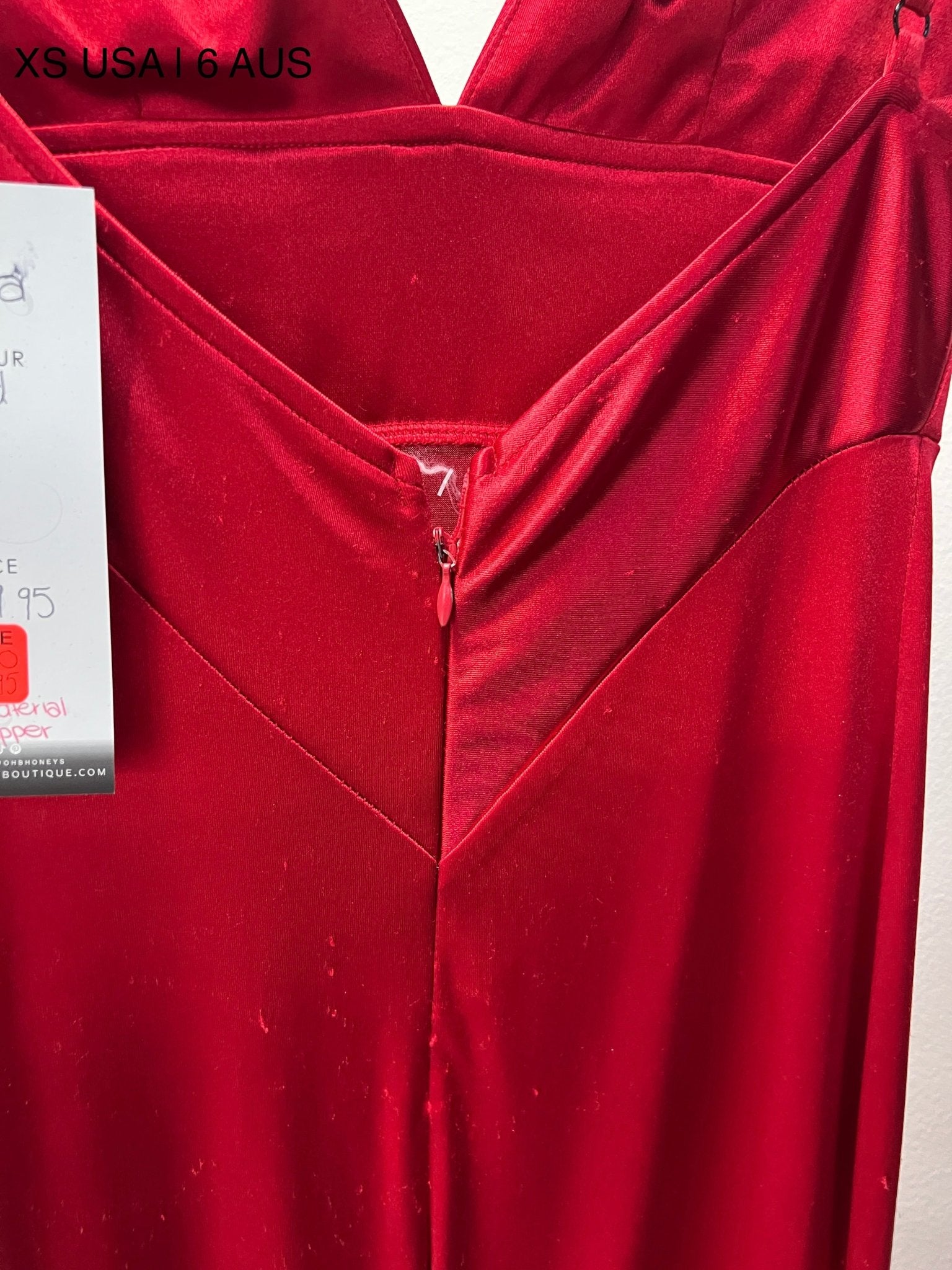 Honey Couture AISHA Red Low Back Mermaid Evening Gown Dress (RED TAG FINAL SALE) in Australia | One Honey Boutique