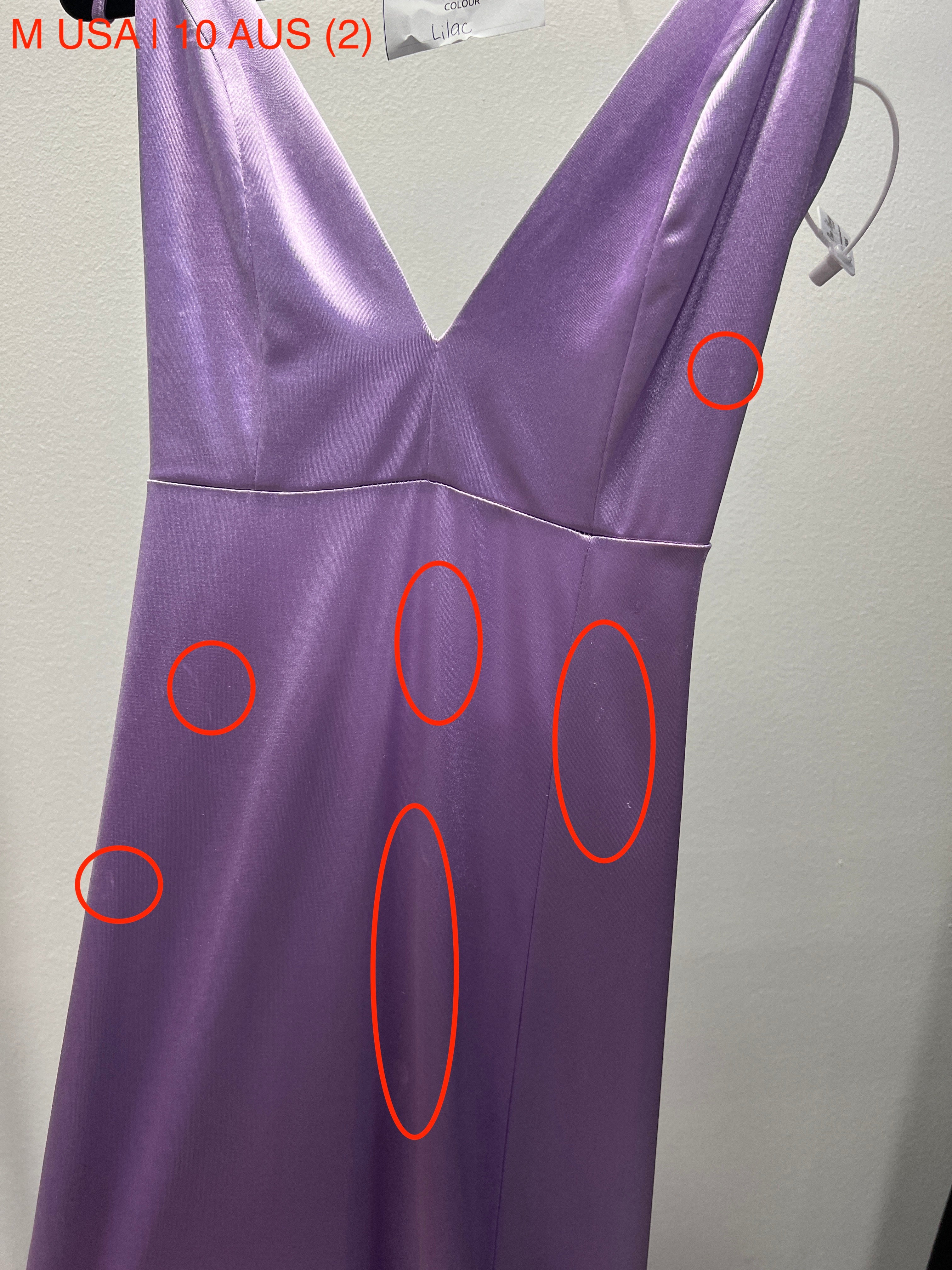 Honey Couture MILEE Lilac Purple Low Back Mermaid Dress w Leg Split (RED TAG FINAL SALE)