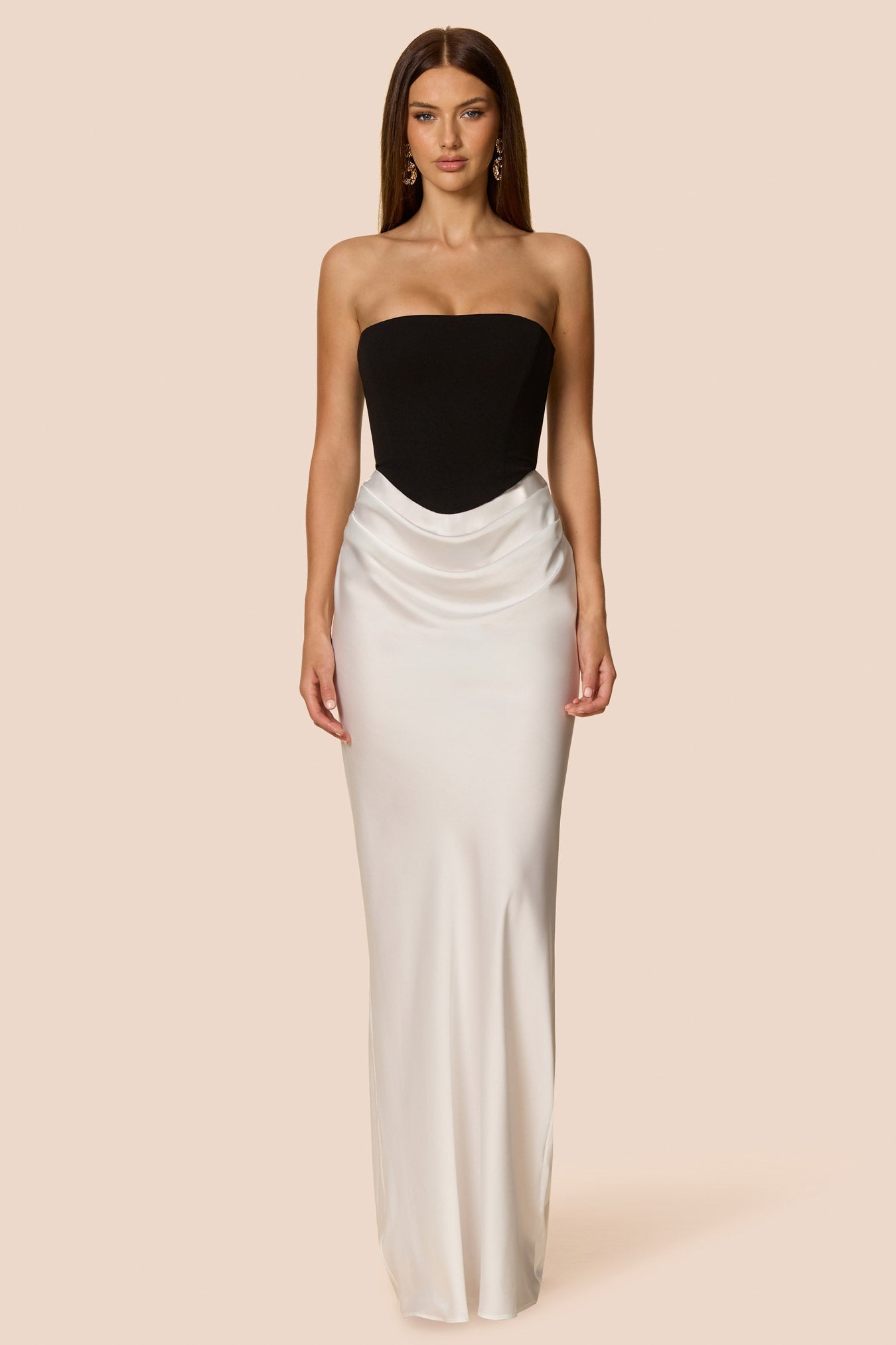 NOOKIE CHIARA Strapless Semi Formal Gown
