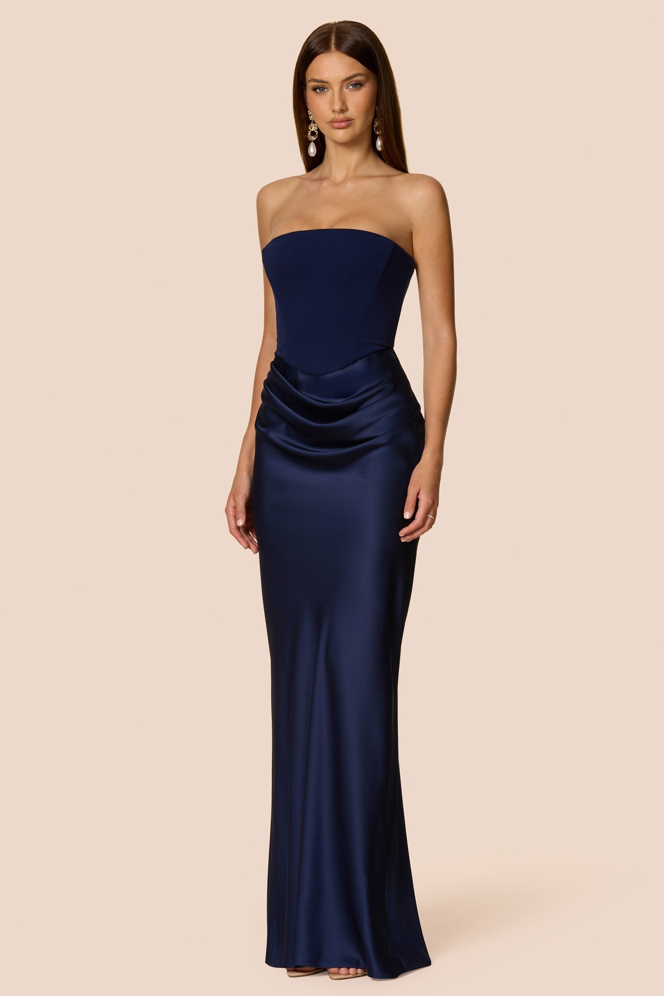 NOOKIE CHIARA Strapless Semi Formal Gown