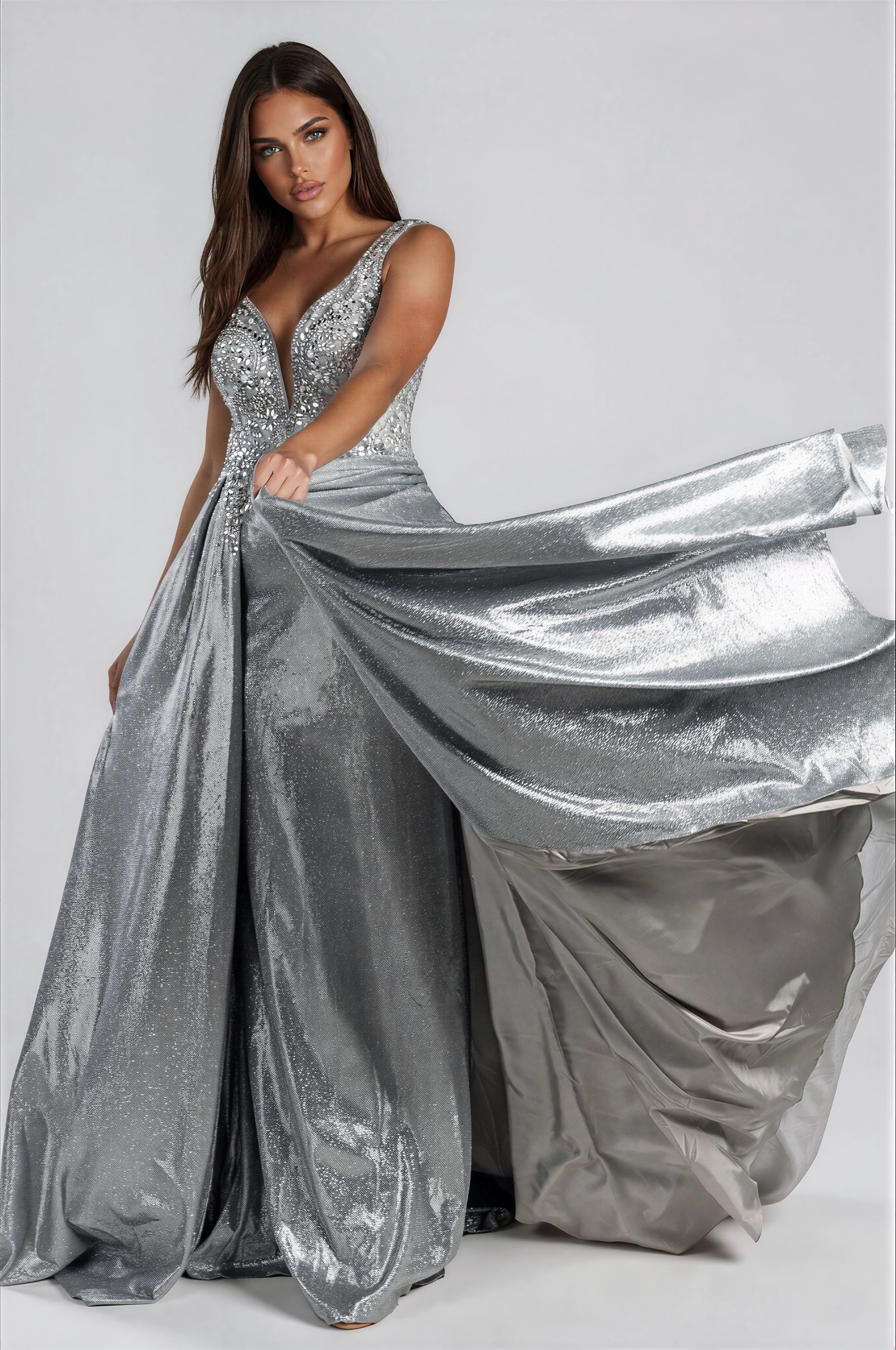 MEESHA Crystal Over Skirt Princess Gown in Australia | One Honey Boutique