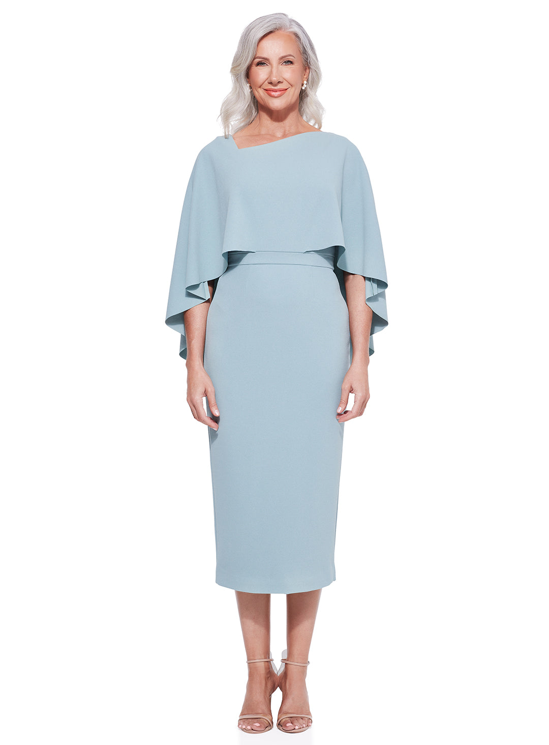 Trellis Lane ORIANA Strapless Draped Bodice Fitted Midi Cocktail Dress