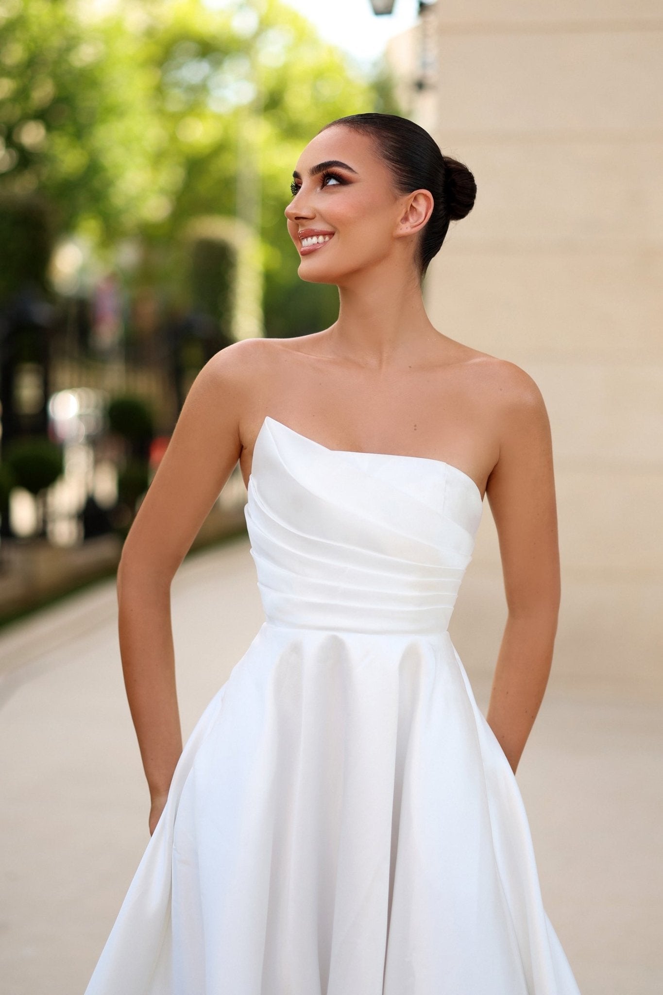 Tina Holly Couture Bridal TE302 CASSANDRA Strapless A Line Wedding Dress in Australia | One Honey Boutique