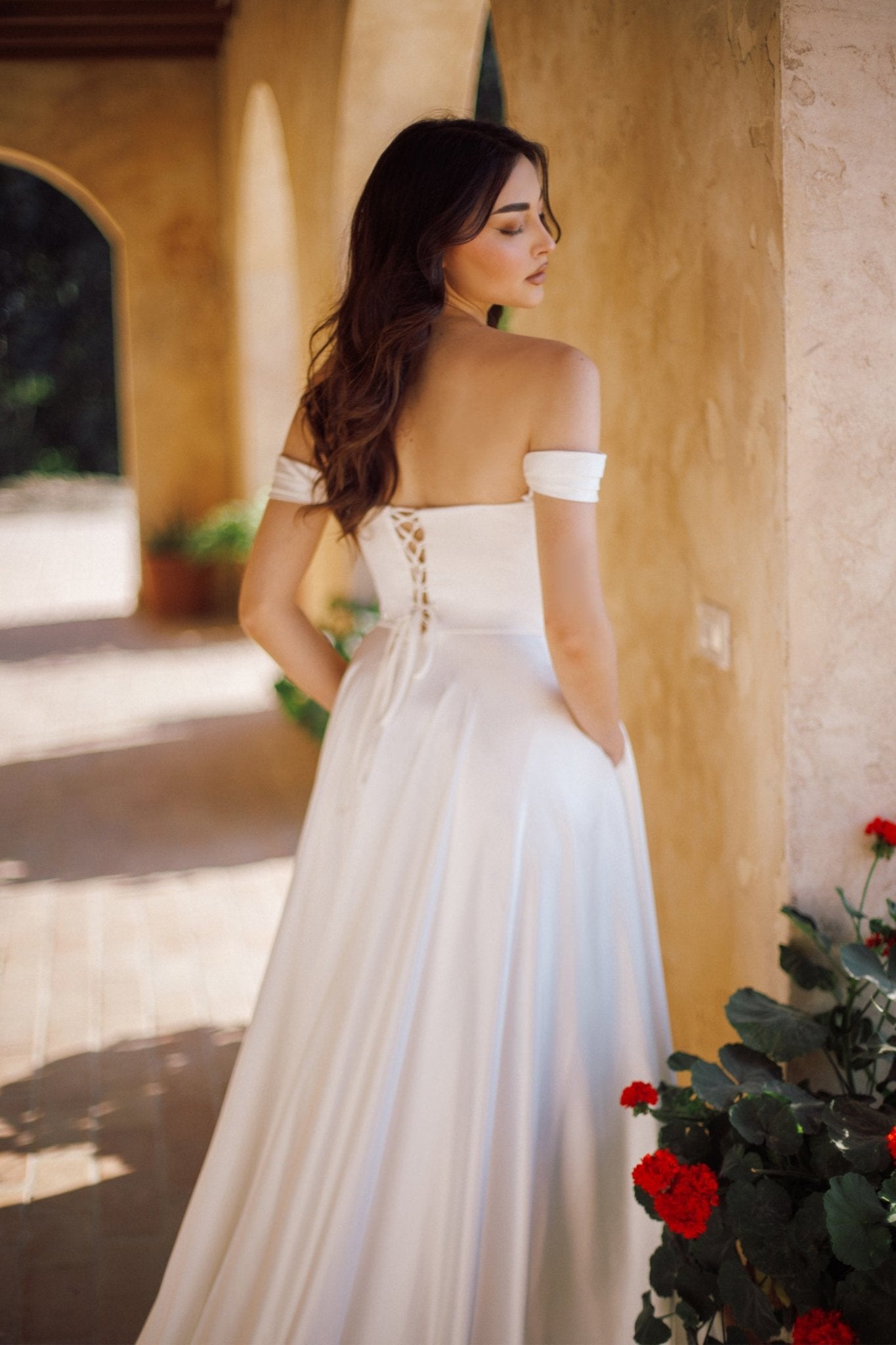 Tina Holly Couture Bridal TE565 SOPHIA Satin A Line Wedding Dress in Australia | One Honey Boutique