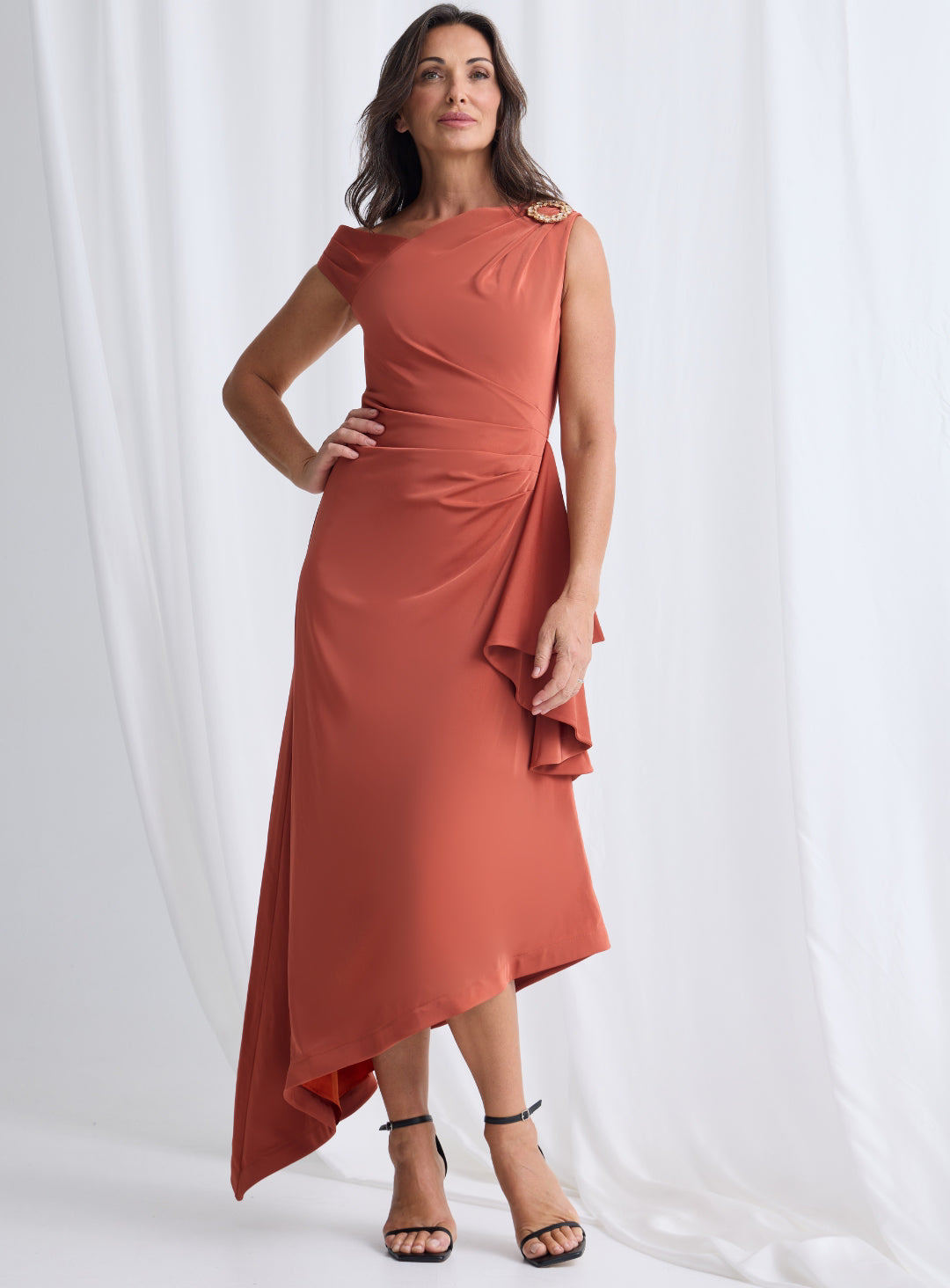 Trellis Lane JUSTINA Strapless Sequined Midi Occasion Dress