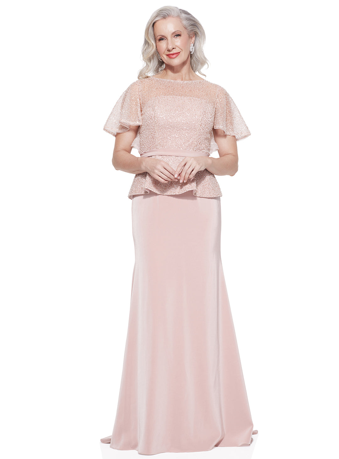 Trellis Lane FRANCESCA Beaded Embellished Midi Cocktail Dress