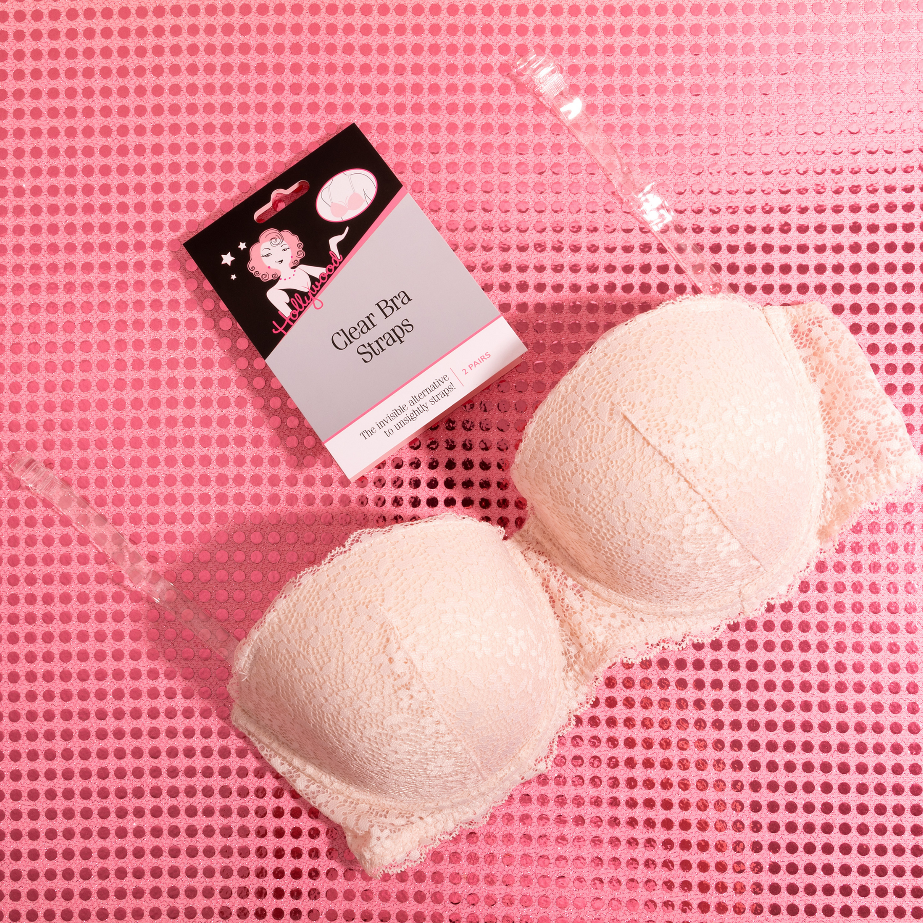 Hollywood Fashion Secrets Clear Bra Straps – 1 Pair