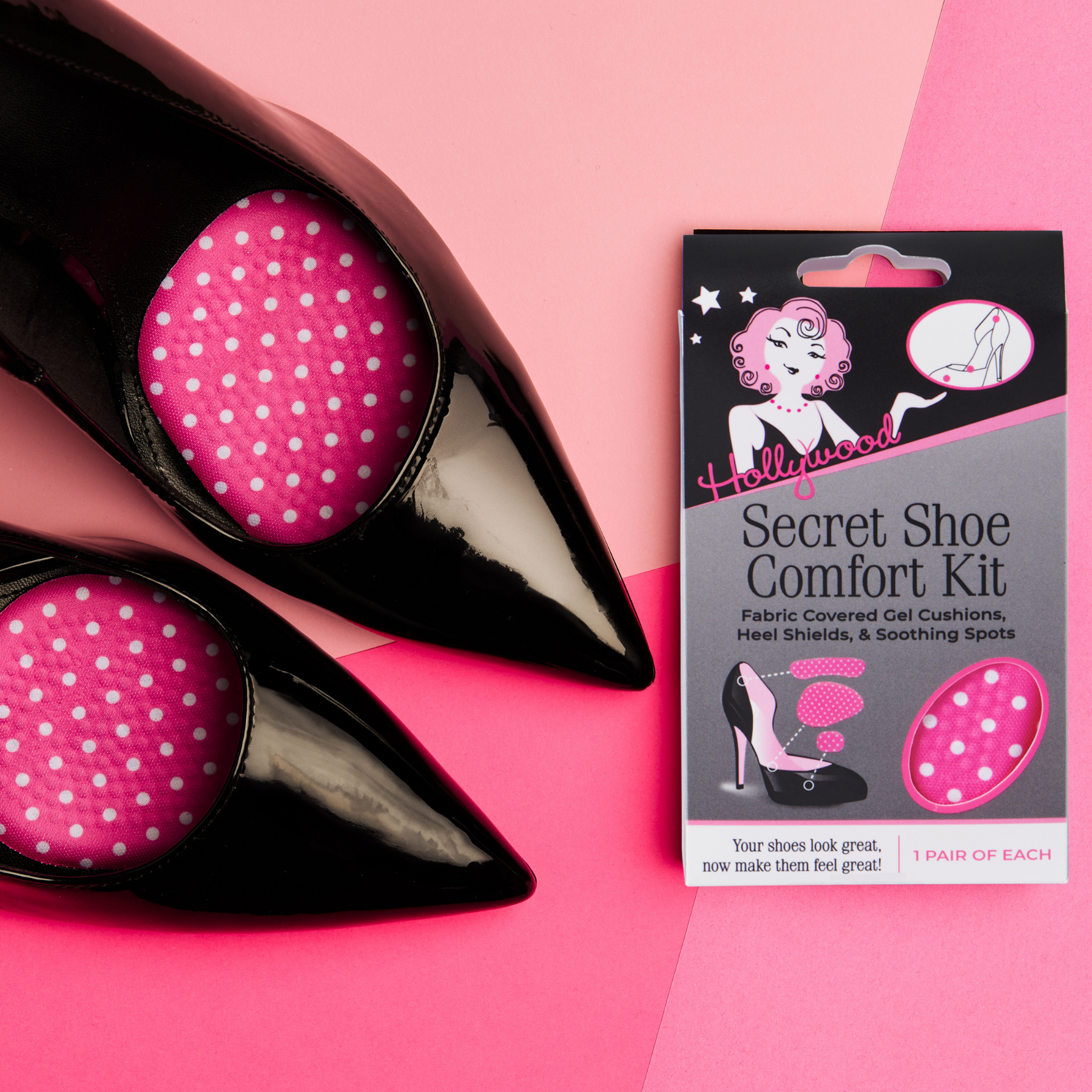 Hollywood Fashion Secrets Secret Shoe Comfort Kit – 3-in-1 High Heel Inserts