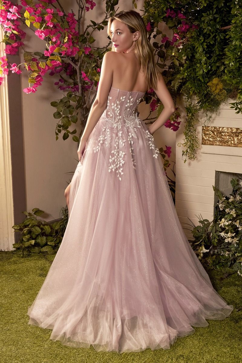 MINKA Lace Applique Bodice Tulle Prom & Formal Dress