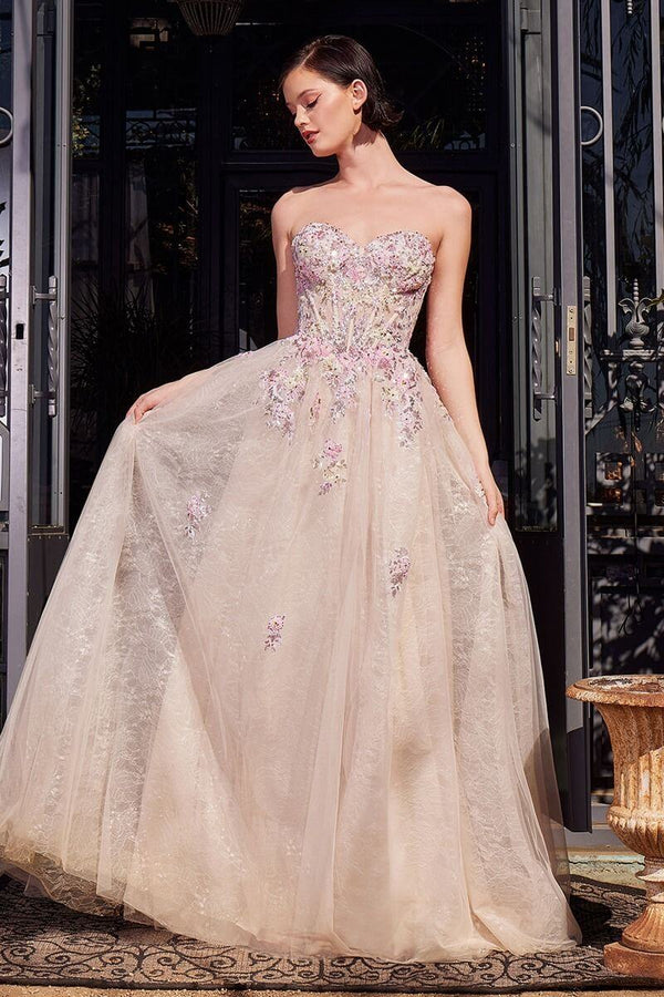 MAUREEN STRAPLESS DRESS-GREY