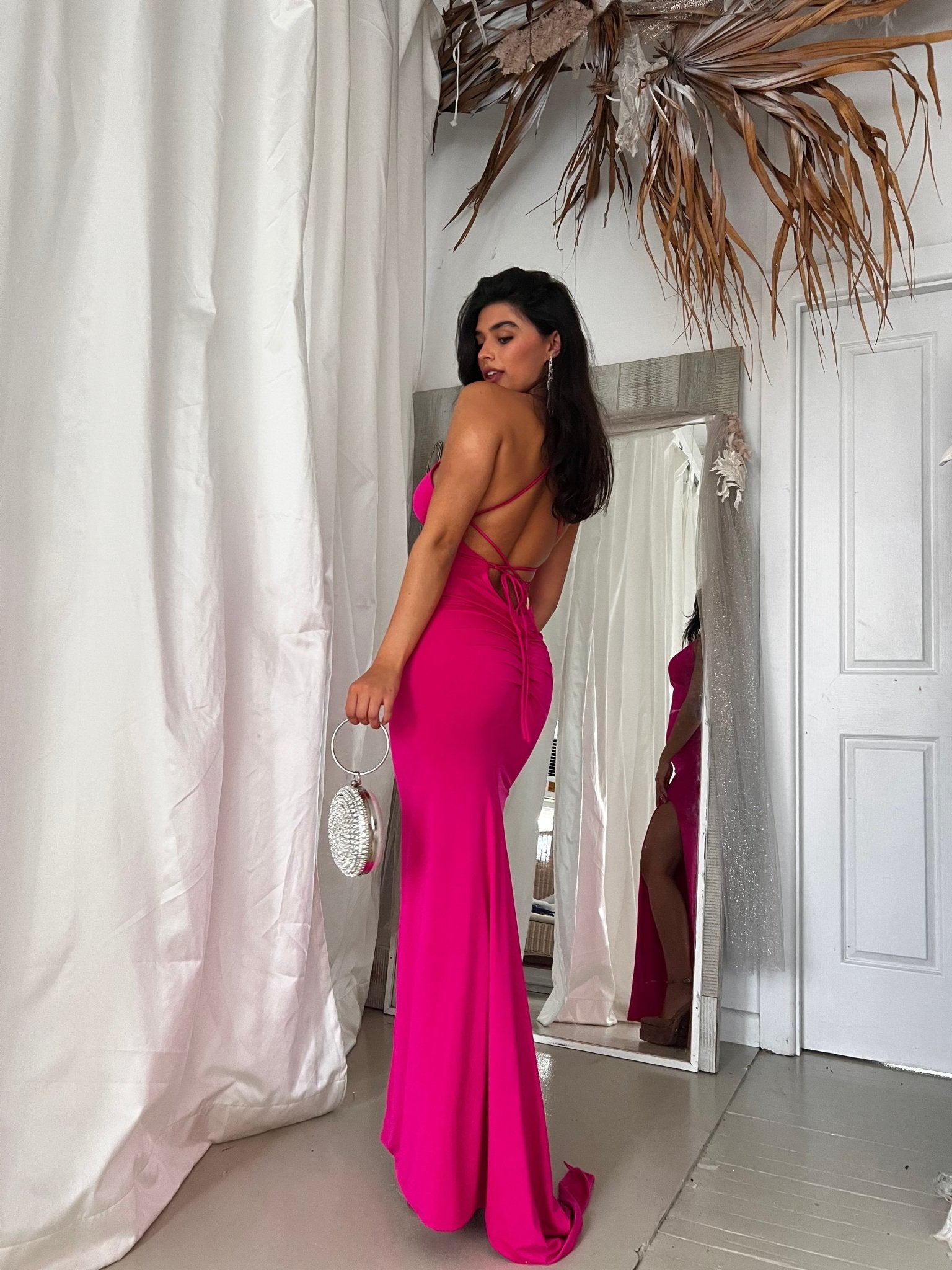 Amy Taylor KORISSA Slinky Corset Lace Up Back Mermaid Formal Dress in Australia | One Honey Boutique