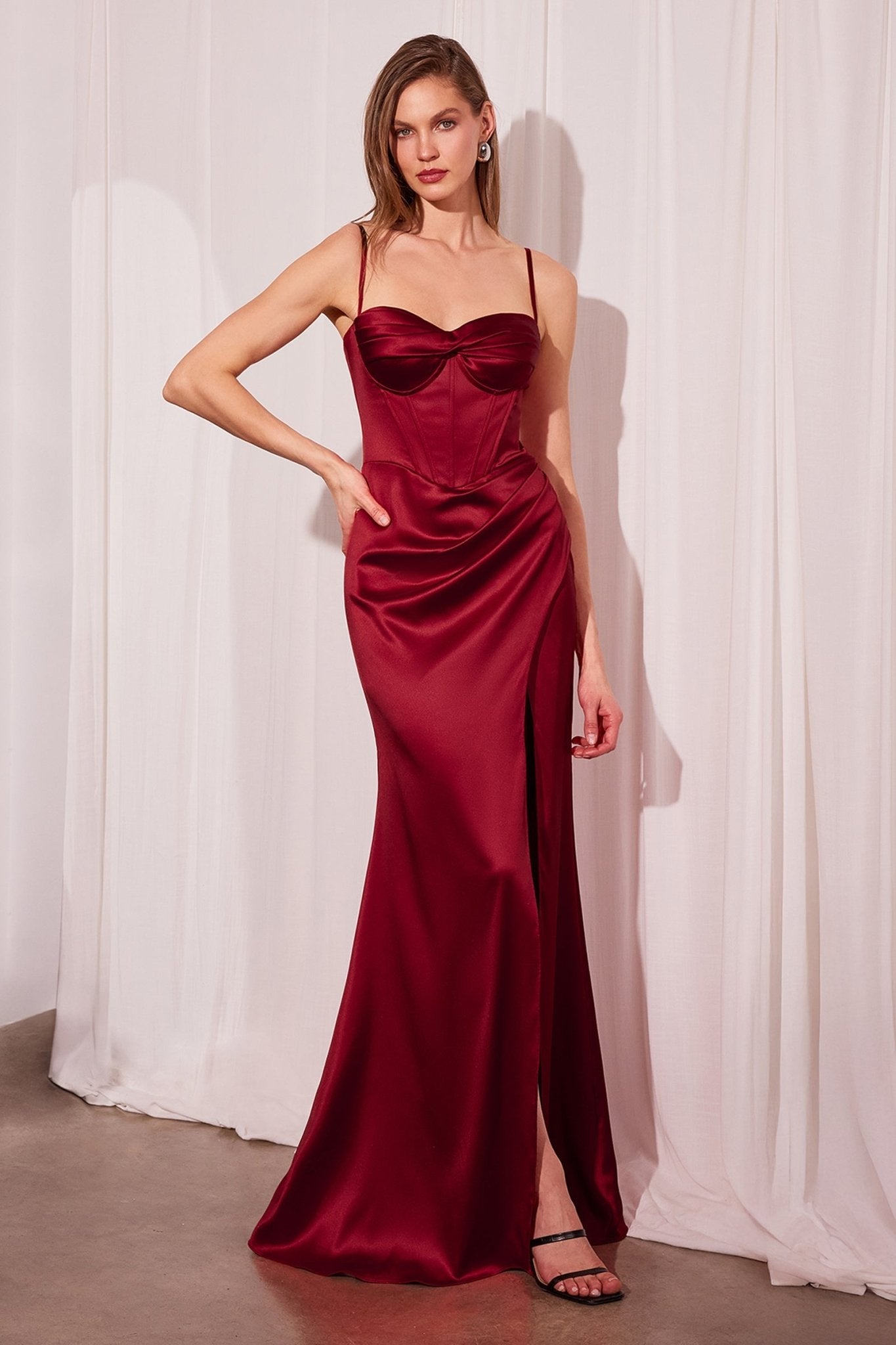 AYESHA Satin Corset Sweetheart Prom & Formal Dress in Australia | One Honey Boutique