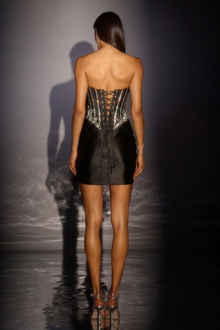 BONITA Satin Corset Mini Party Dress in Australia | One Honey Boutique