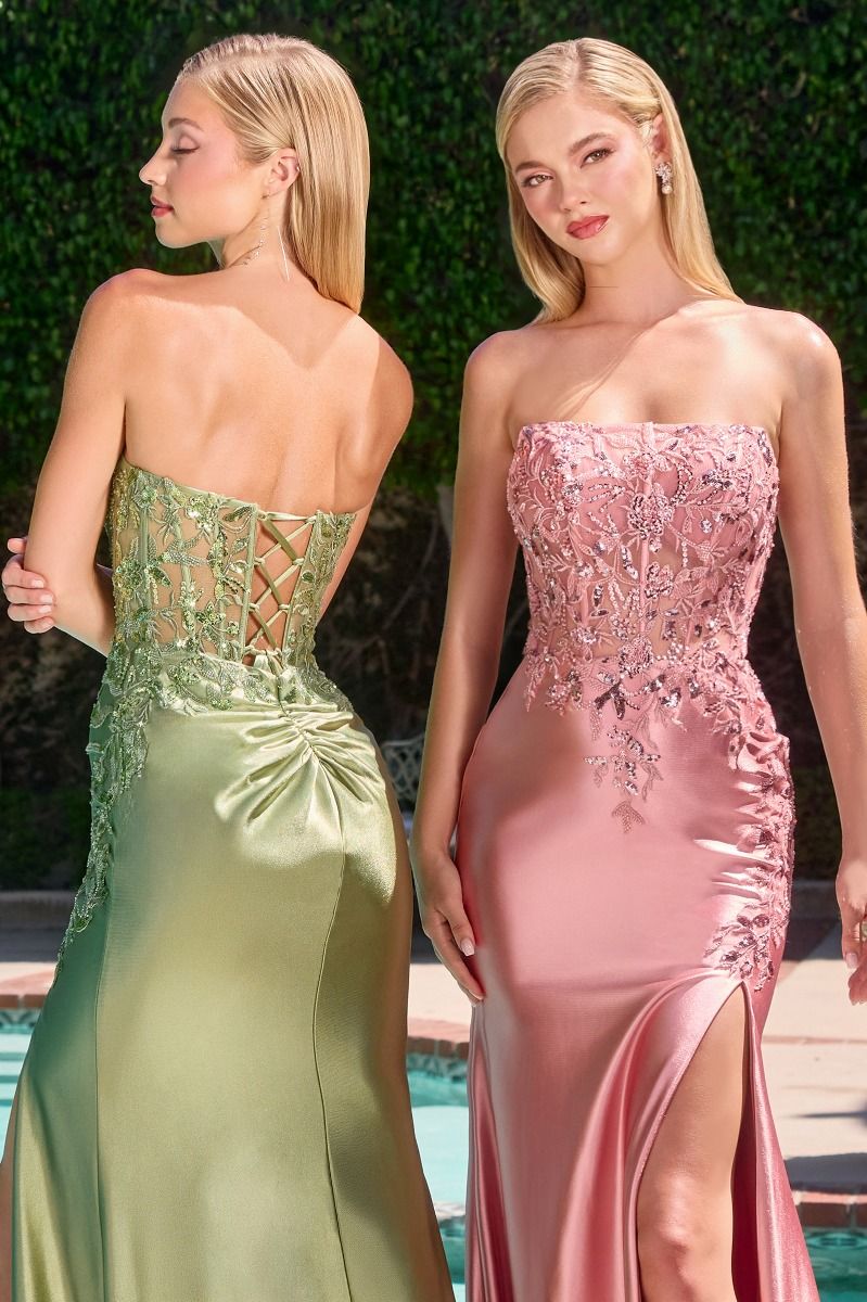 NYREE Beaded Corset Sequin Mermaid Prom & Formal Dress
