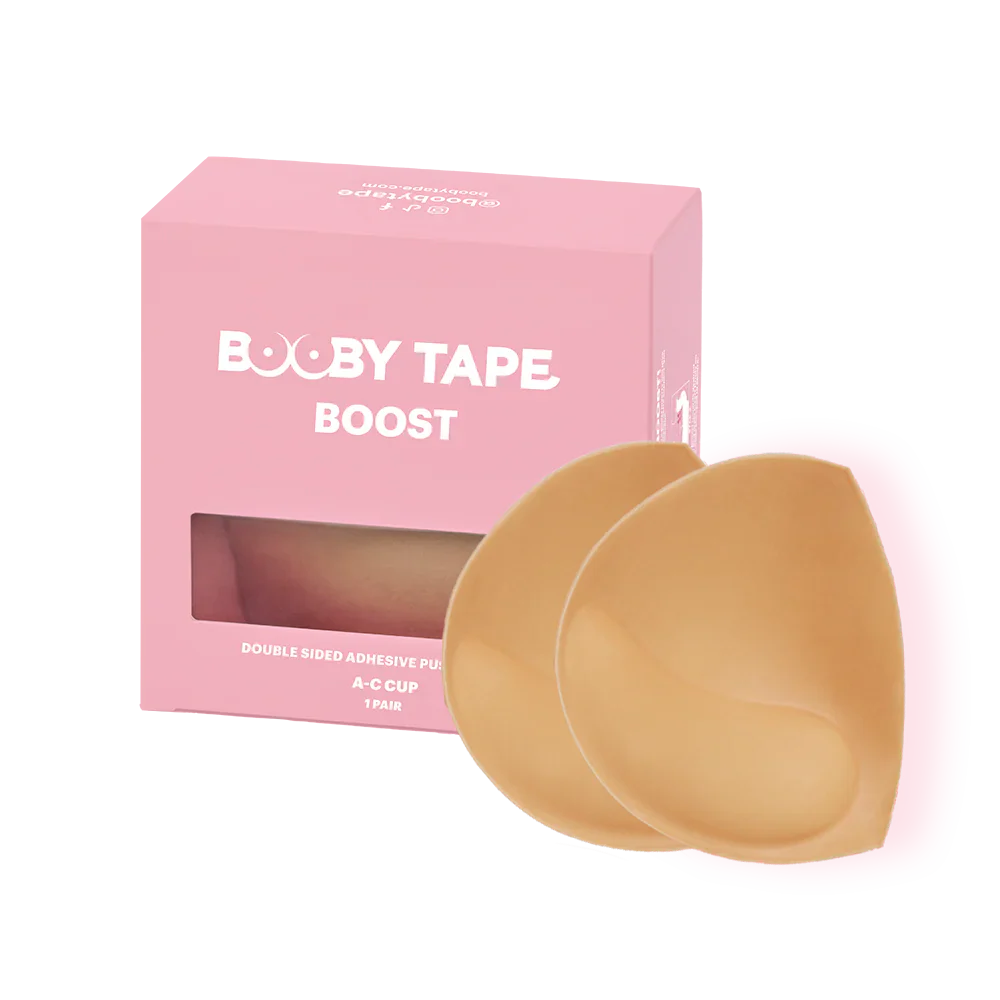 Booby Tape Boost Reusable Silicone Breast Inserts for Enhanced Cleavage Lift