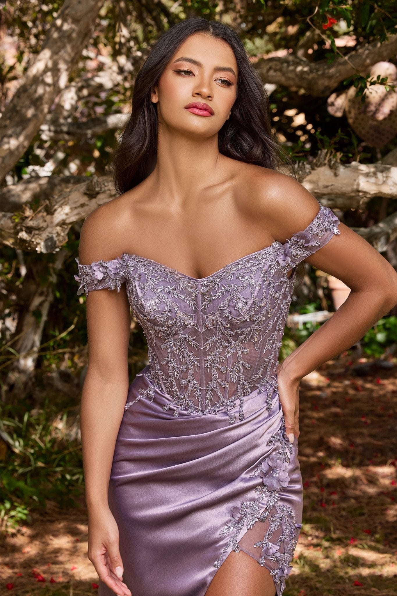 THELMA Sequin Bustier Corset Satin Mermaid Formal Dress in Australia | One Honey Boutique