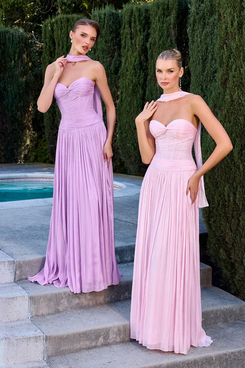 ZANIRA Strapless Sweetheart Chiffon A-Line Bridesmaid & Formal Dress