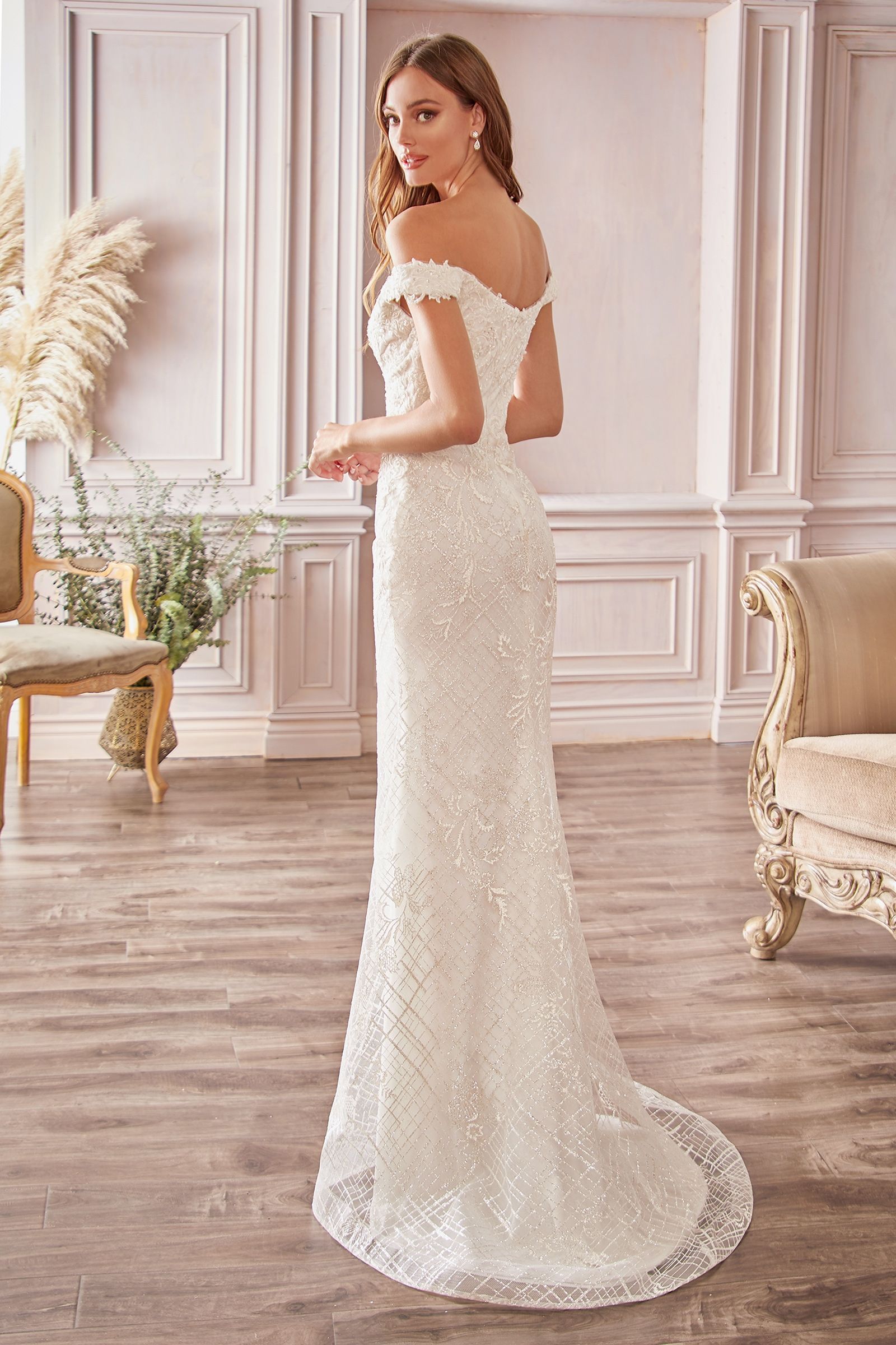 Divinity Bridal LARISSA Lace & Sequin Applique Mermaid Wedding Dress