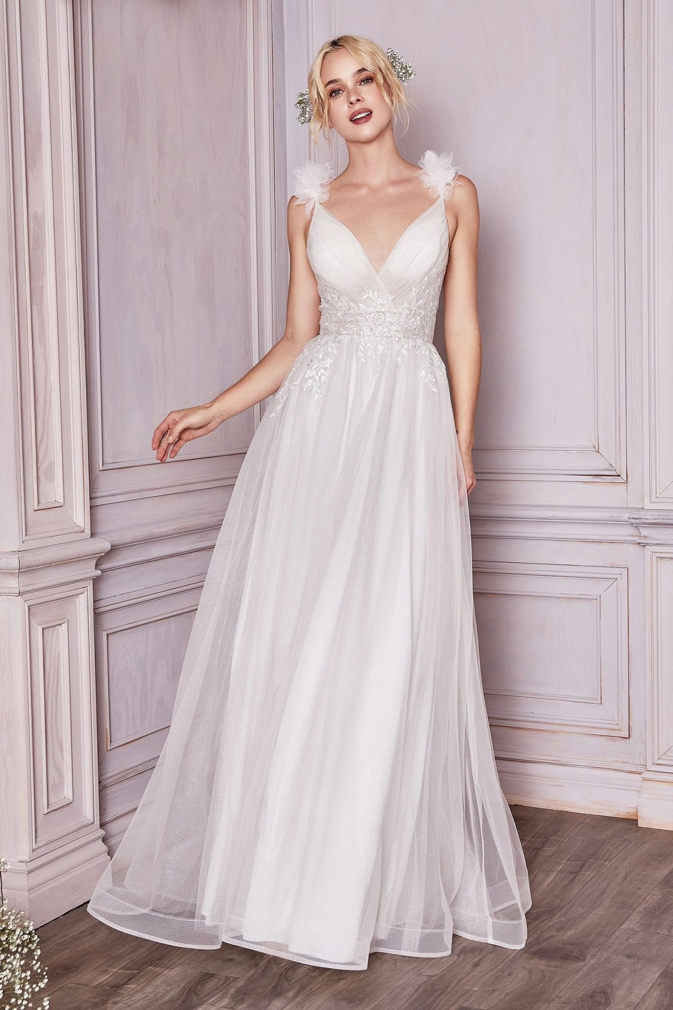 Divinity Bridal ELEONORA Cap Sleeve Bodice A Line Wedding Dress in Australia | One Honey Boutique