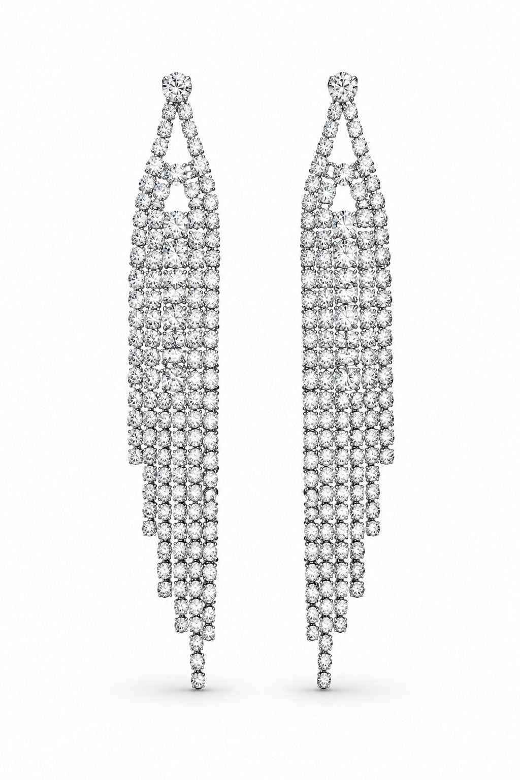 CELESTINE Crystal Cascade Tassel Statement Earrings in Australia | One Honey Boutique