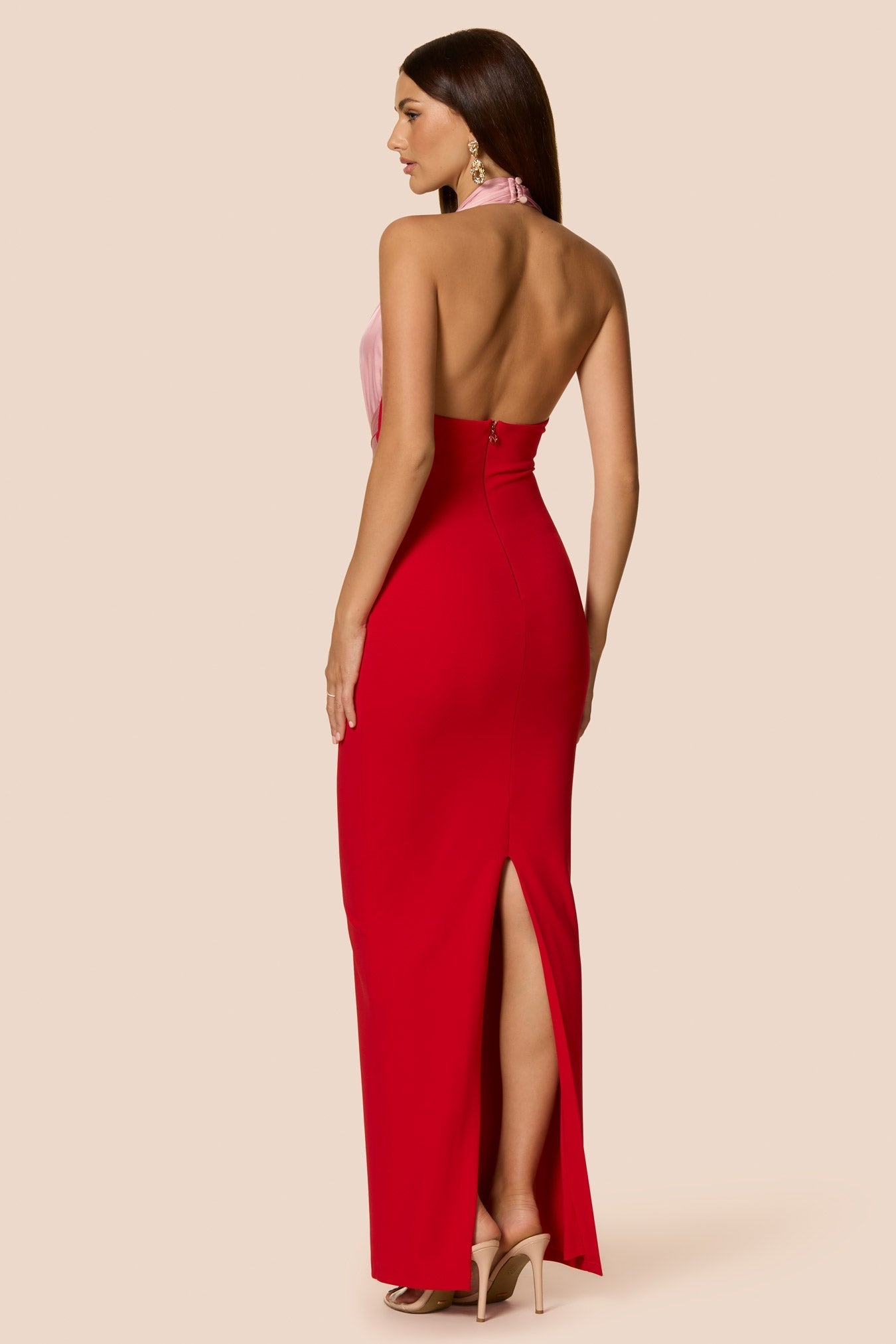 NOOKIE CHIARA Halterneck Semi Formal Gown