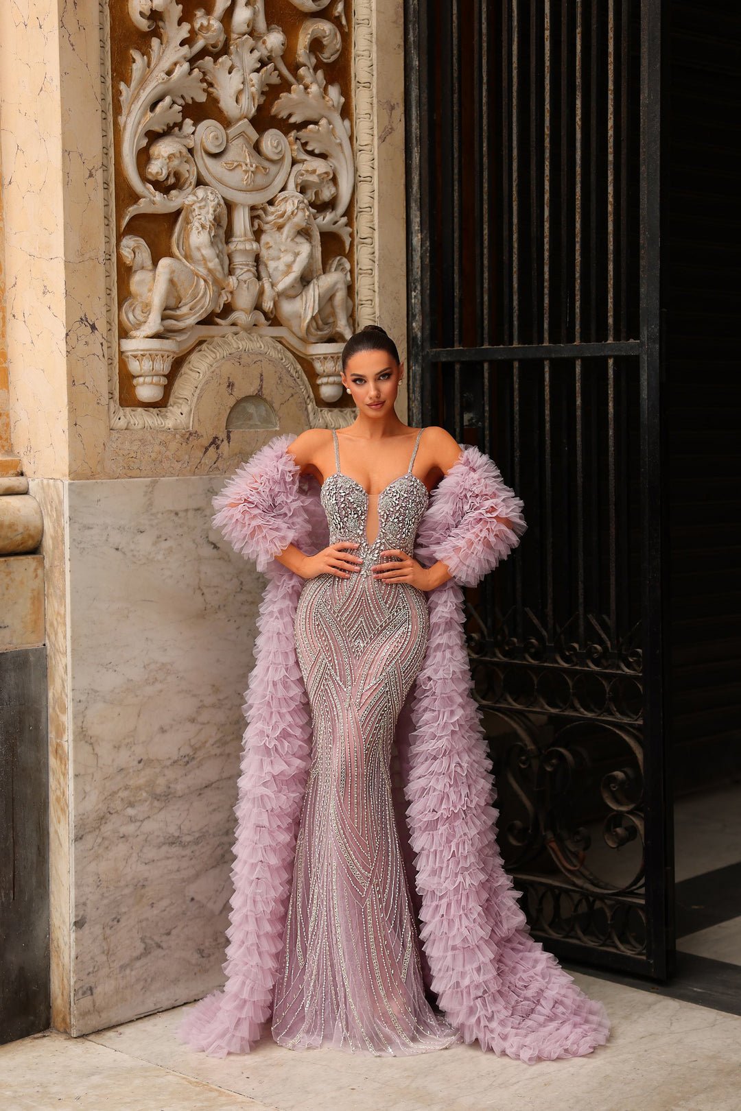 Chic and Holland Couture Beaded HF110491 Evening Dress in Australia | One Honey Boutique