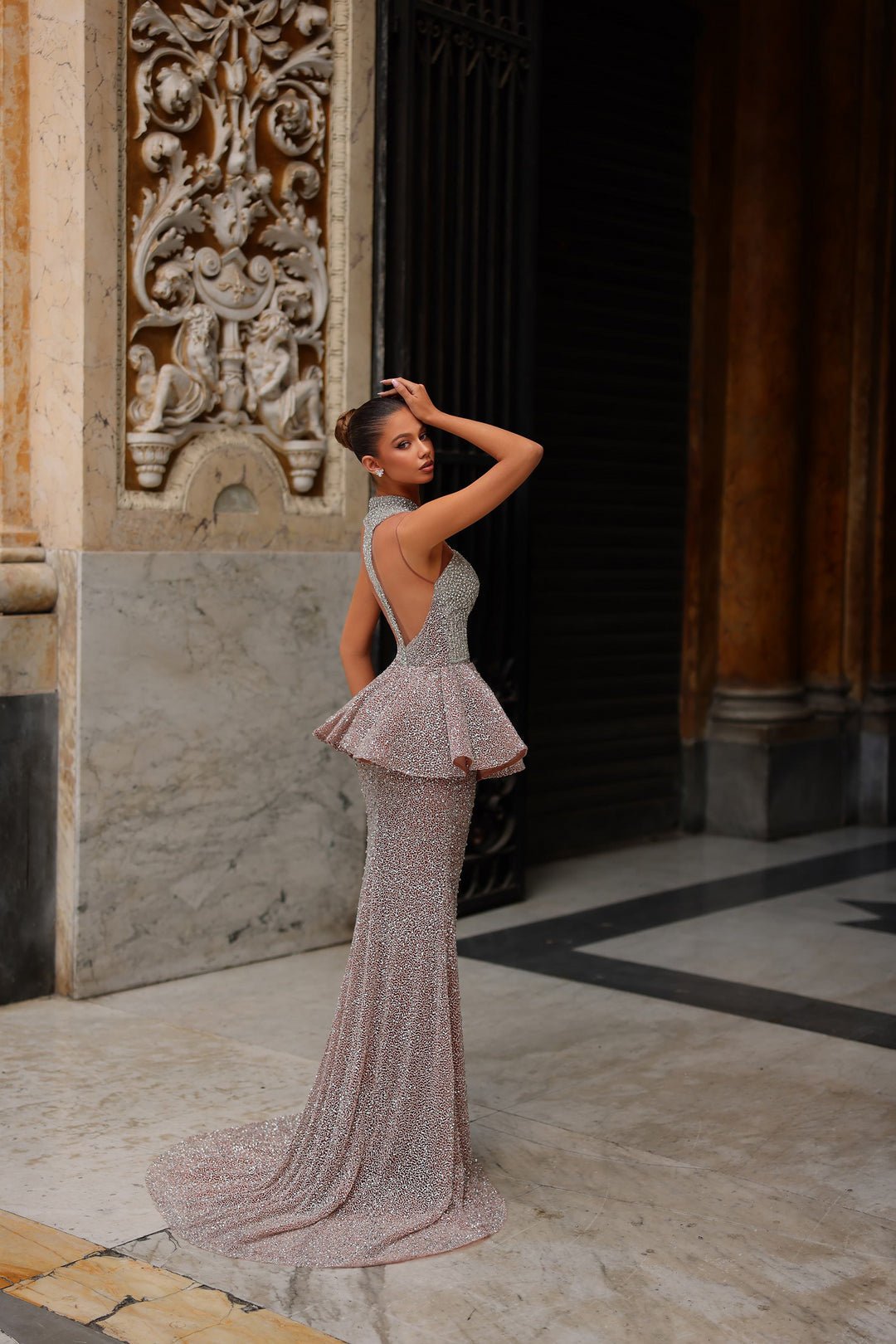 Chic and Holland Couture Beaded HF110502 Evening Dress in Australia | One Honey Boutique