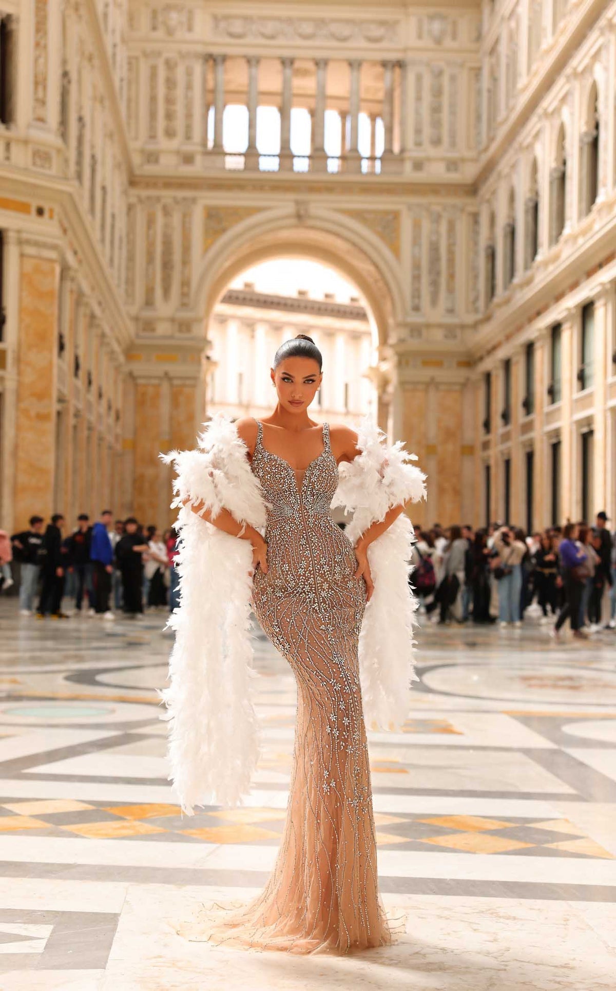 Chic and Holland Couture Beaded HF110510 Evening Dress in Australia | One Honey Boutique