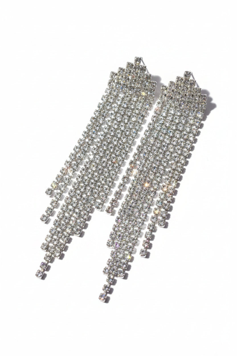 Crystal Waterfall Statement Earrings in Australia | One Honey Boutique