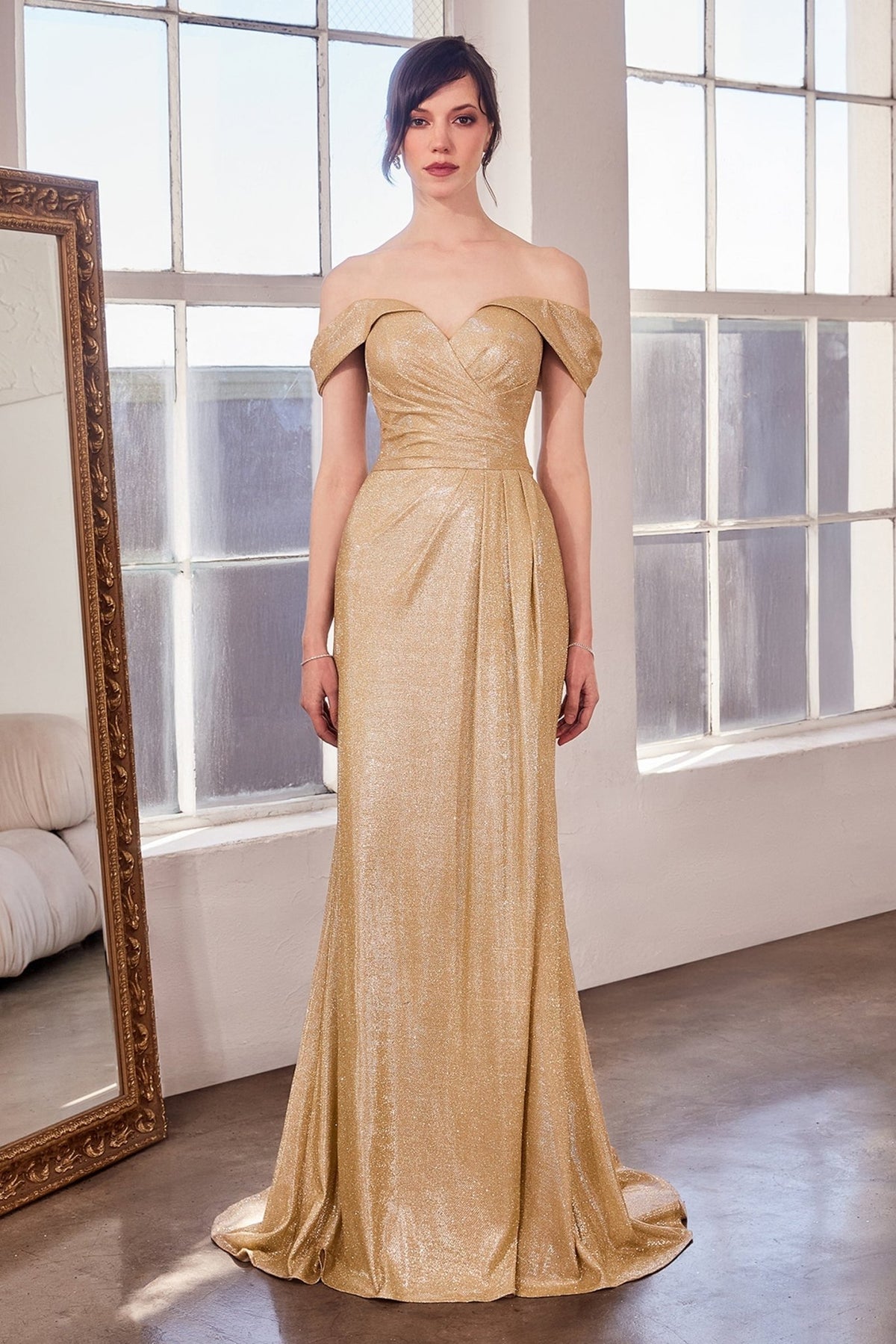 DELORIS Off-Shoulder Iridescent Mermaid Dress | One Honey