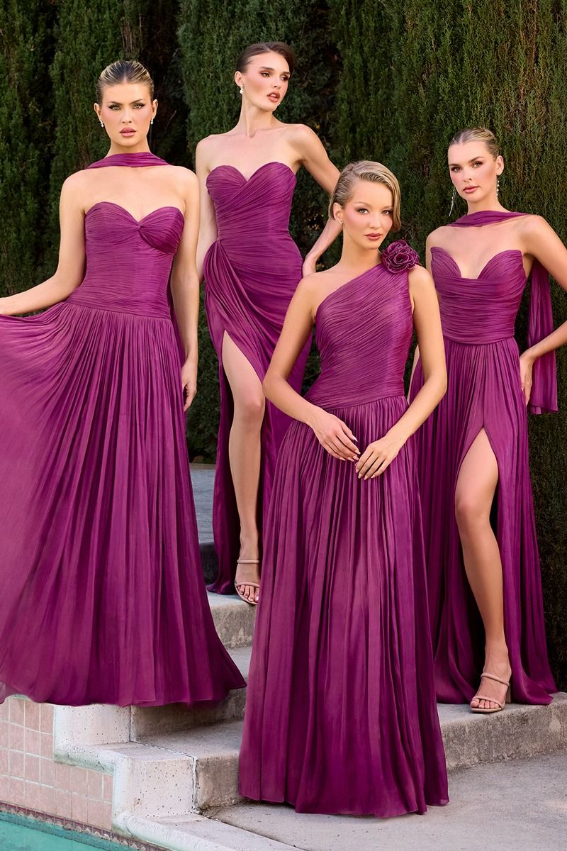 EIRENE Strapless Sweetheart Chiffon A - Line Prom & Formal Dress in Australia | One Honey Boutique