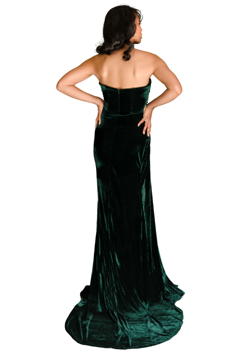 Pia Gladys Perey ESTRELLA Velvet Strapless Mermaid Bridesmaid Dress