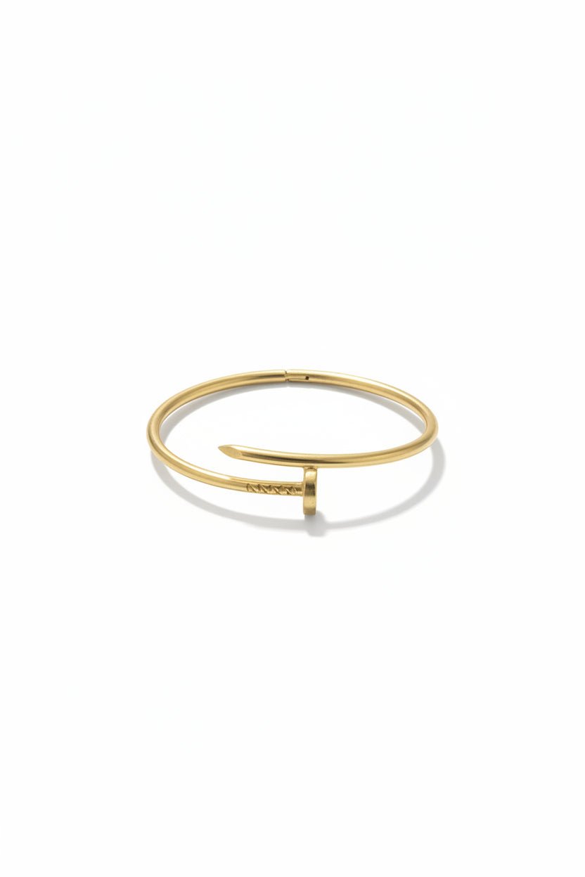 Gold Nail Cuff Bracelet Designer Inspired Jewellery in Australia | One Honey Boutique