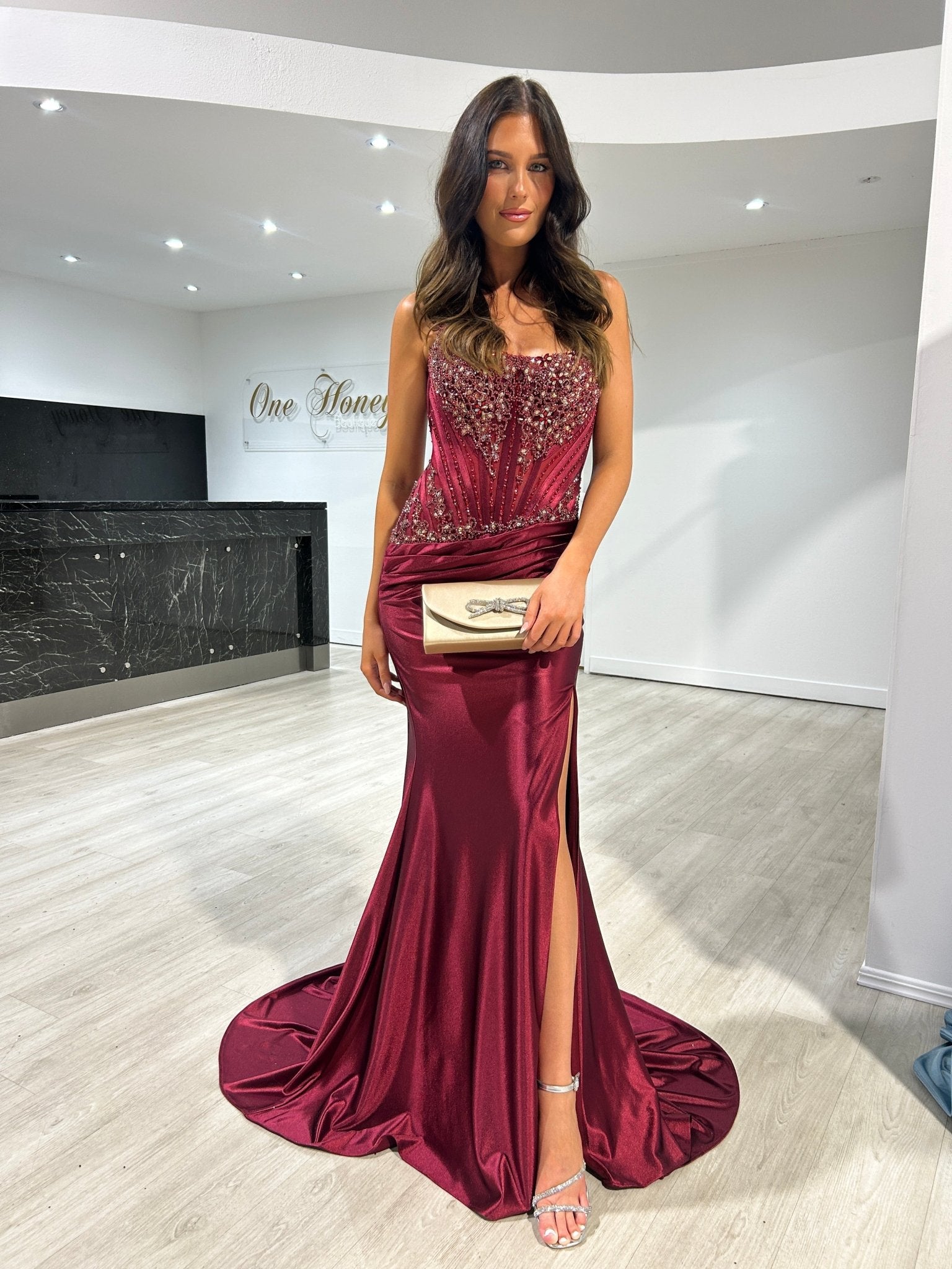 Gregory Ladner GBGA009D Classic Bow Clutch Bag in Australia | One Honey Boutique