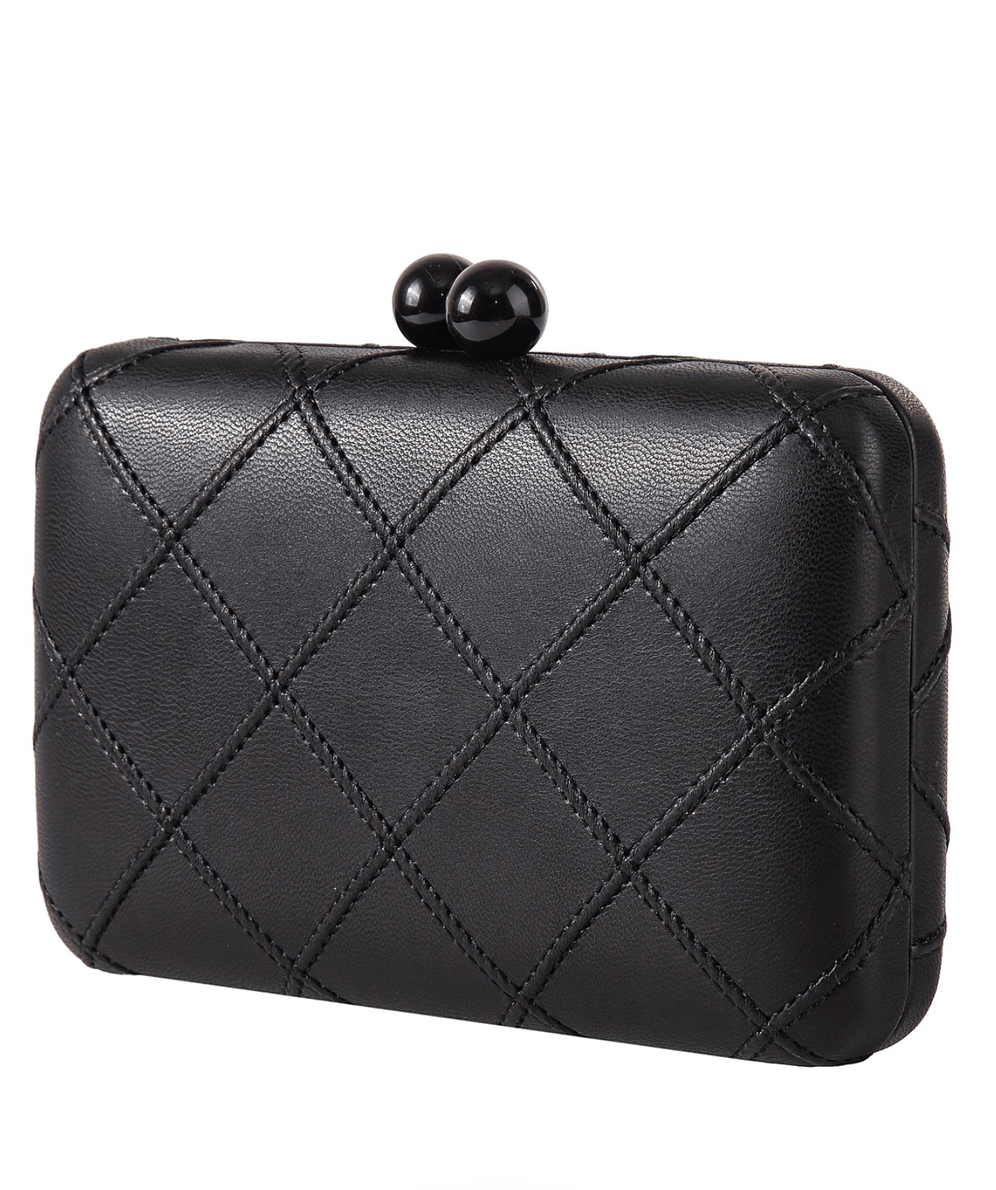 Gregory Ladner GBGE009D Quilted Black Evening Clutch Bag with Chain Strap in Australia | One Honey Boutique