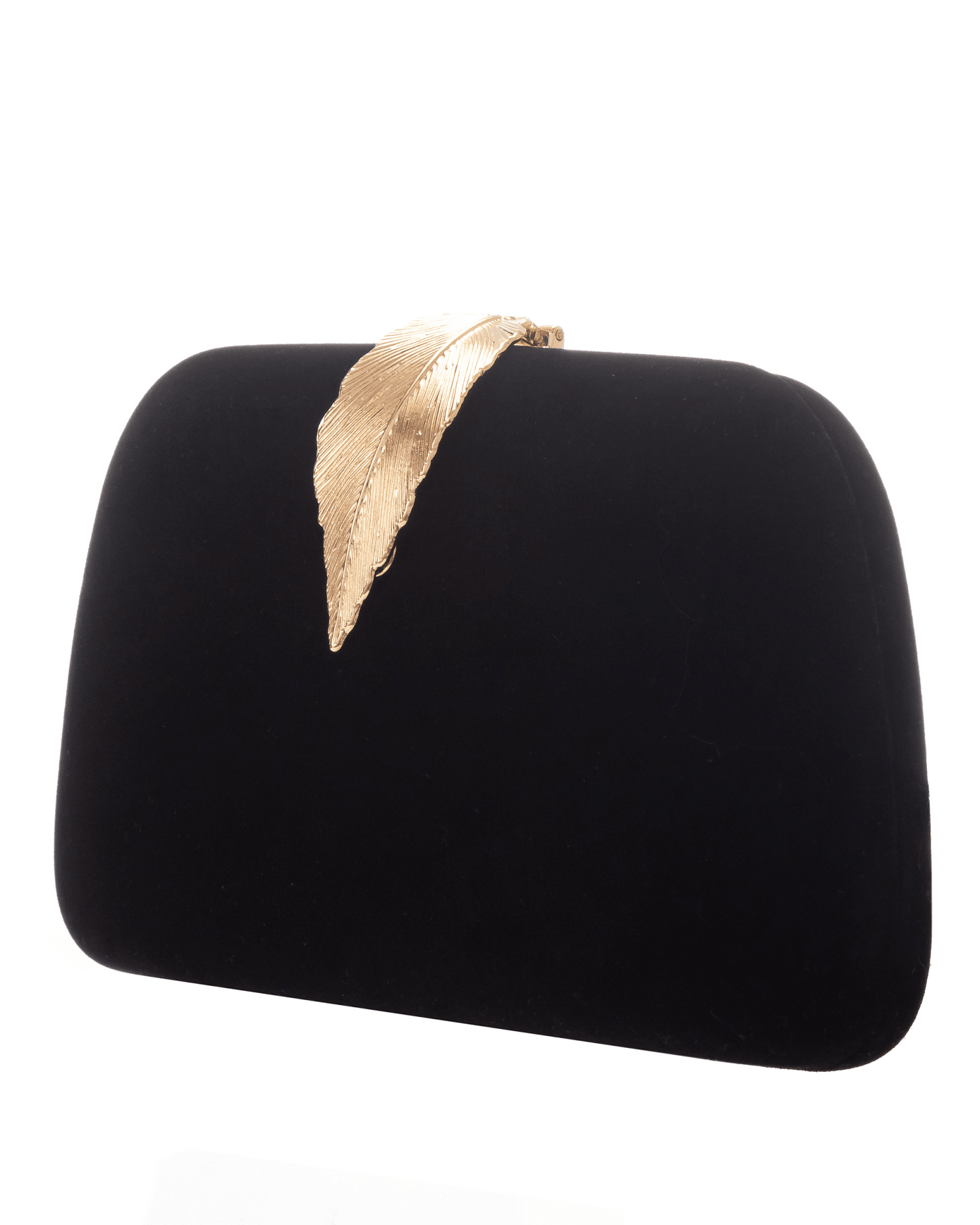 Gregory Ladner GBGU004D Velvet Clutch with Leaf Clasp Clutch Bag in Australia | One Honey Boutique