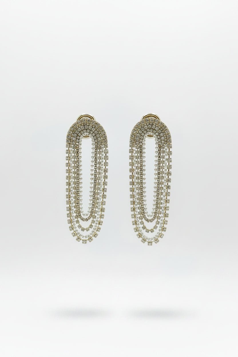 Gregory Ladner GJEE322D Crystal Oval Statement Earrings in Australia | One Honey Boutique