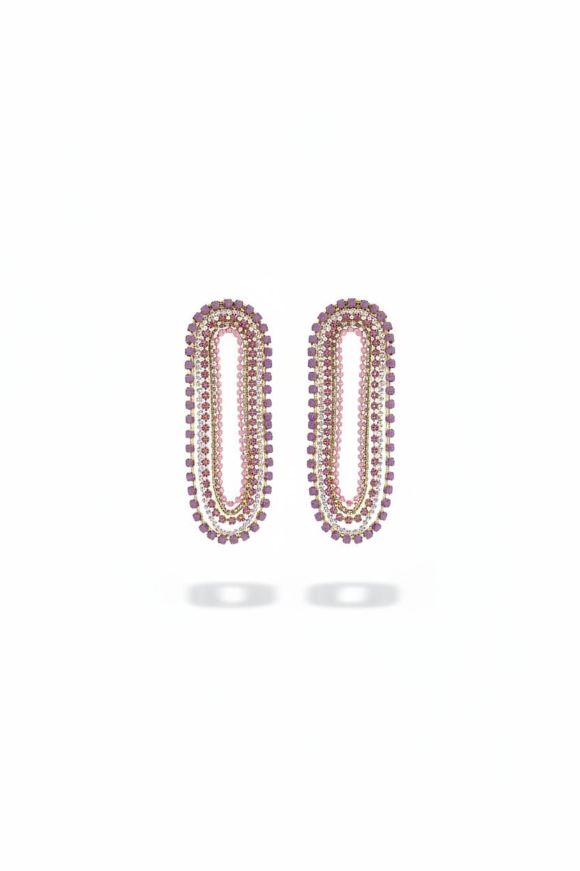 Gregory Ladner GJEE322D Crystal Oval Statement Earrings in Australia | One Honey Boutique