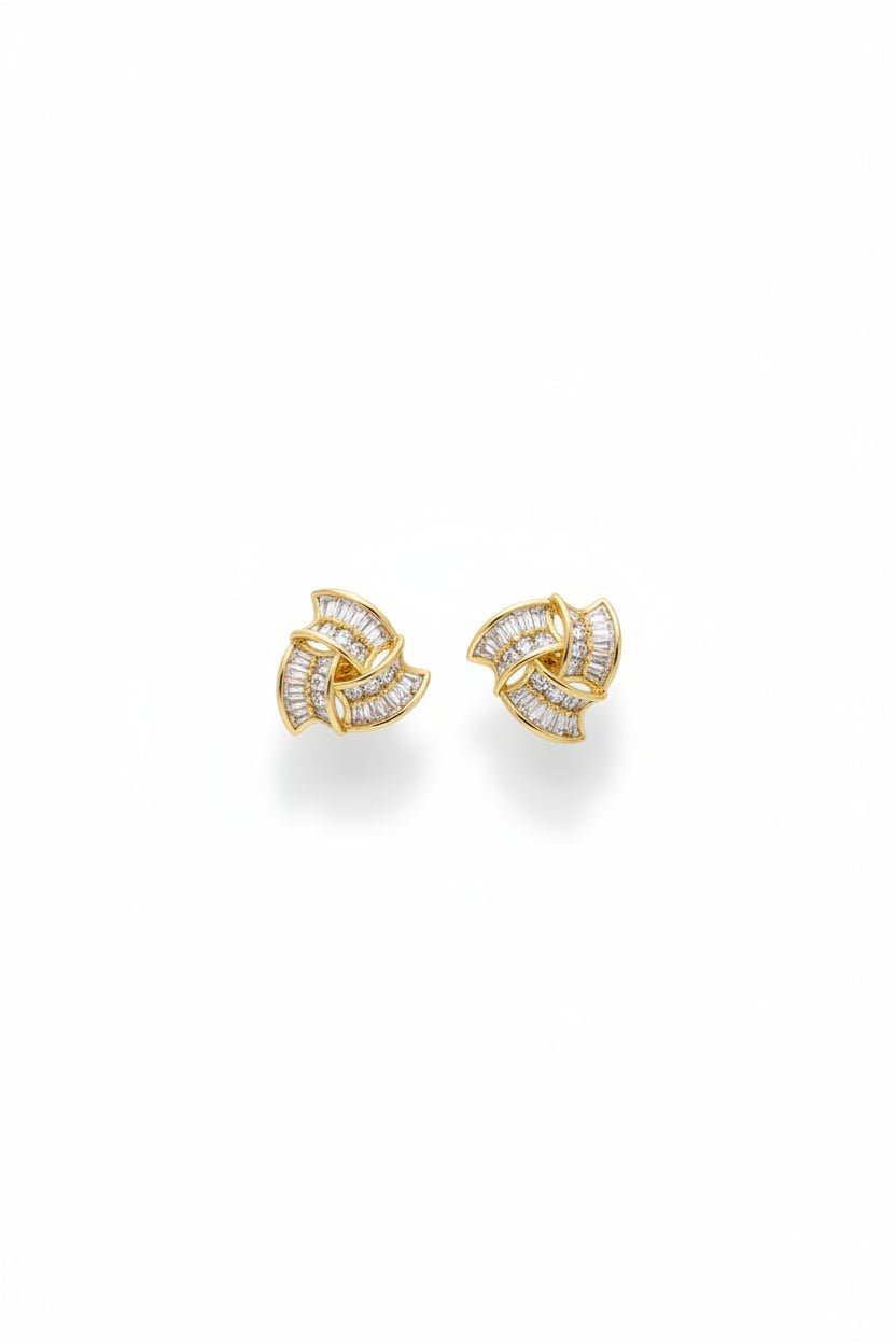 Gregory Ladner Gold Crystal Knot Stud Earrings in Australia | One Honey Boutique