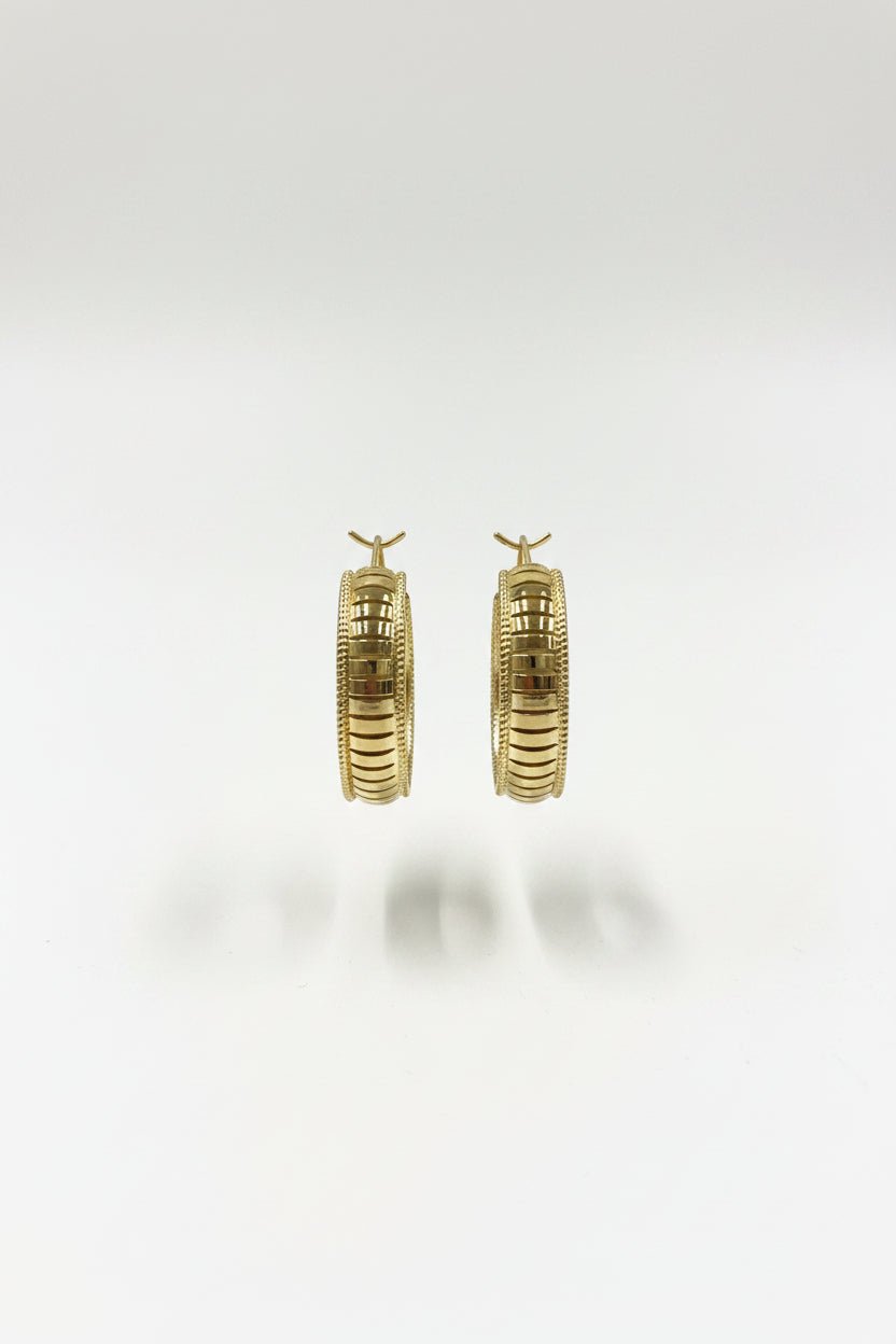 Gregory Ladner Gold Textured Statement Hoop Earrings in Australia | One Honey Boutique