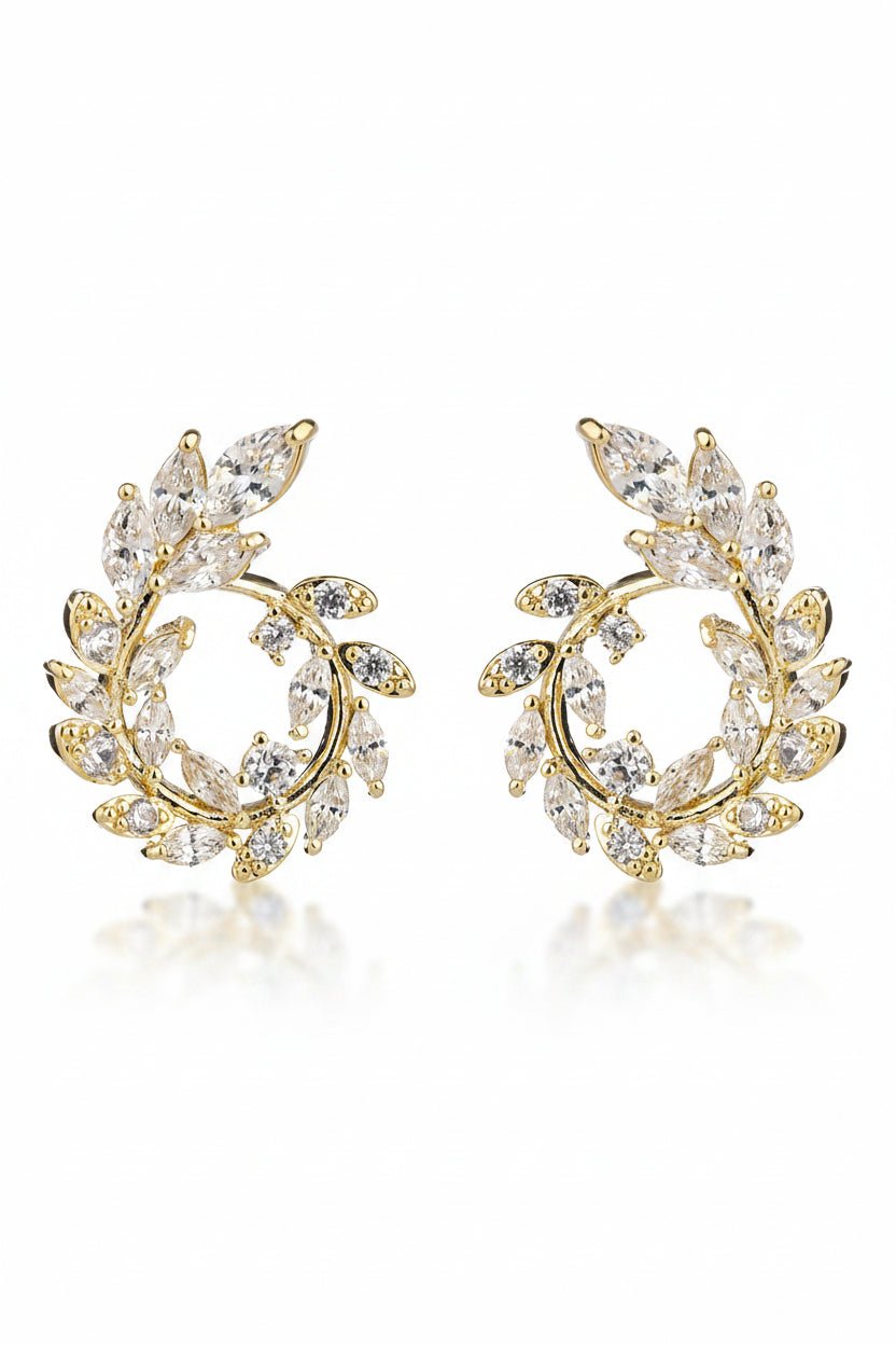 Gregory Ladner Mini Wreath Marquise CZ Stud Earrings in Australia | One Honey Boutique