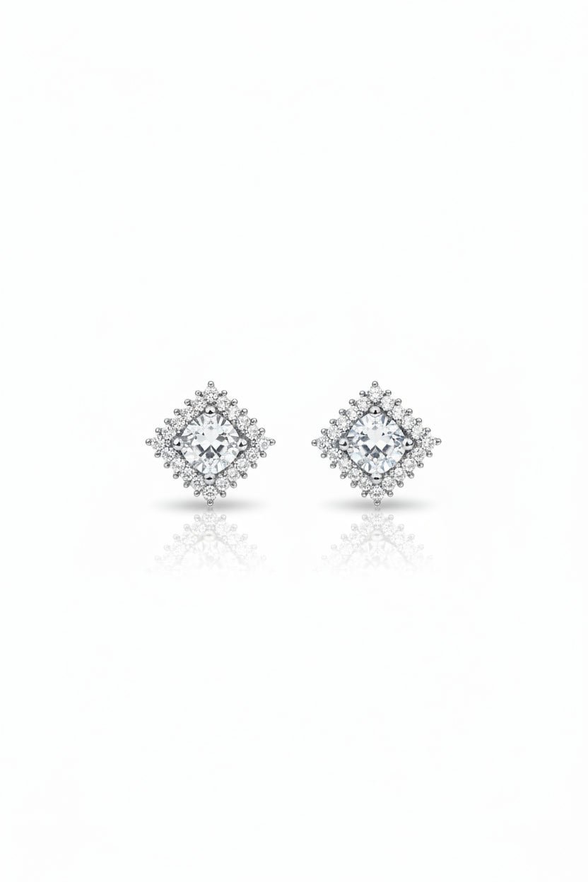 Gregory Ladner Silver Crystal Starburst Stud Earrings in Australia | One Honey Boutique