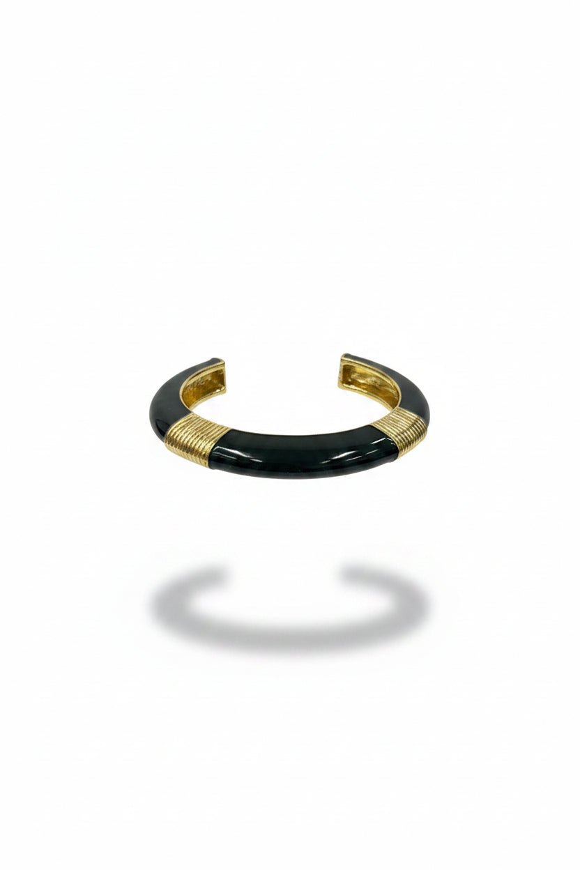 Gregory Ladner Verona Black & Gold Statement Cuff Bracelet in Australia | One Honey Boutique