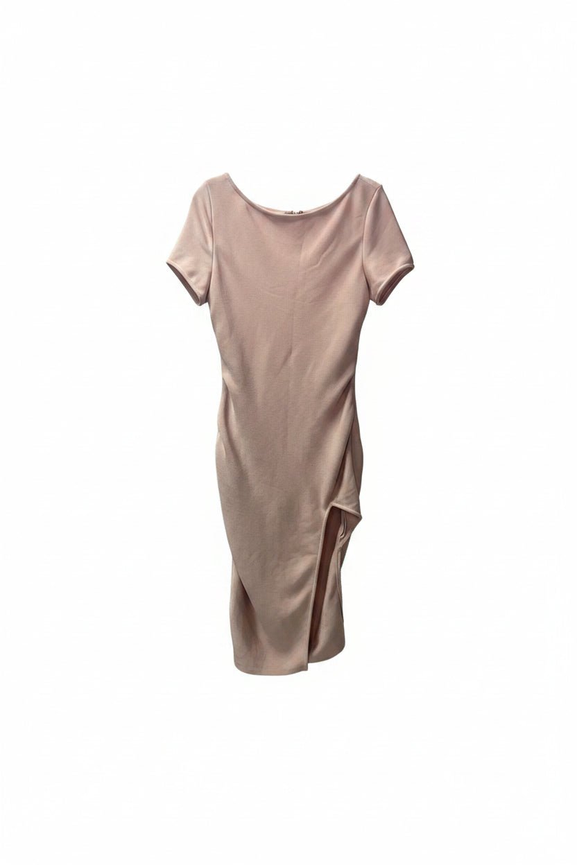 Honey Couture BLUSH Lace Back Short Sleeve Bandage Midi Dress in Australia | One Honey Boutique