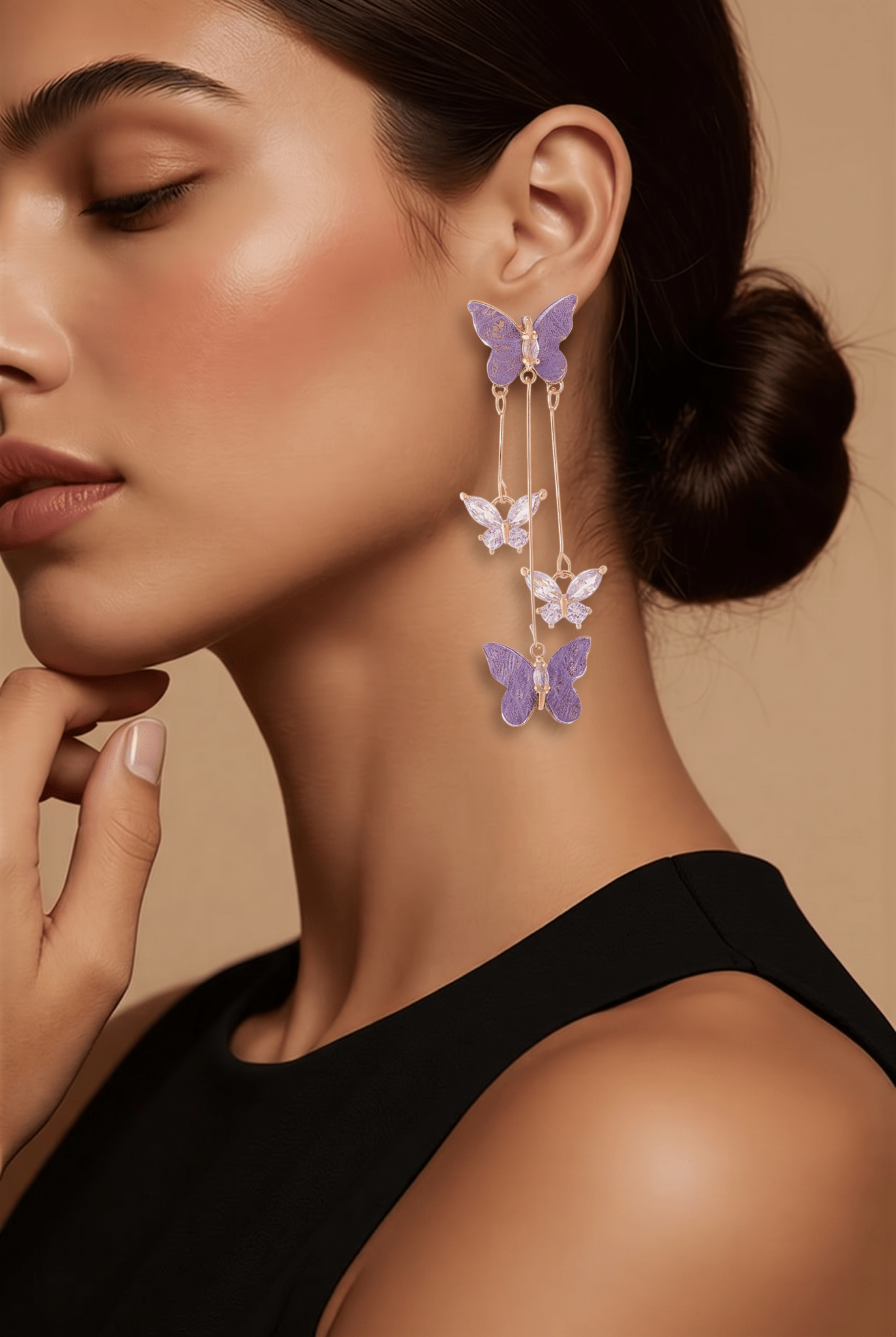 Honey Couture MARIPOSA Butterfly Statement Earrings for Formal & Evening Wear in Australia | One Honey Boutique