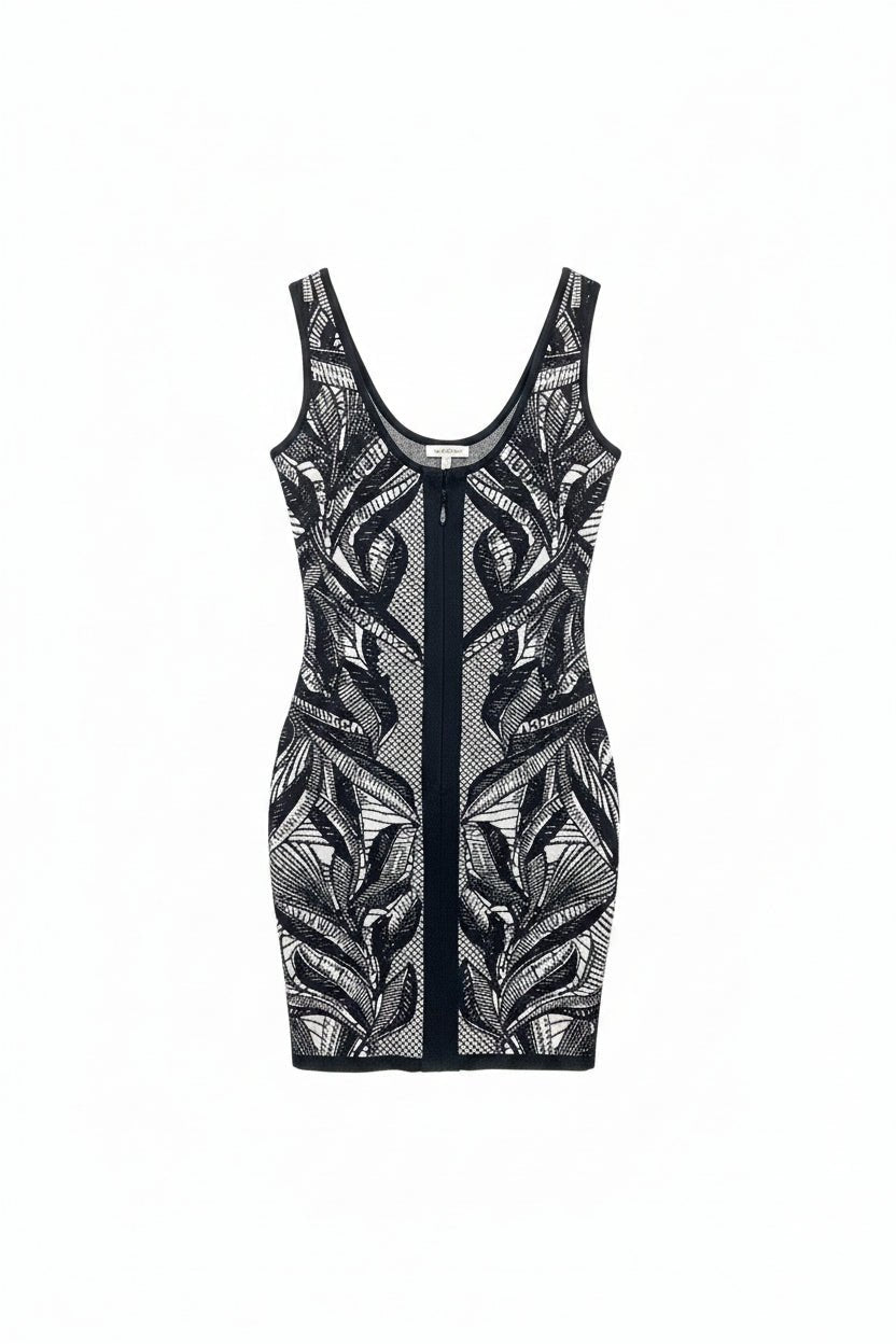 Honey Couture NOIR Mesh Panel Bandage Mini Dress in Australia | One Honey Boutique